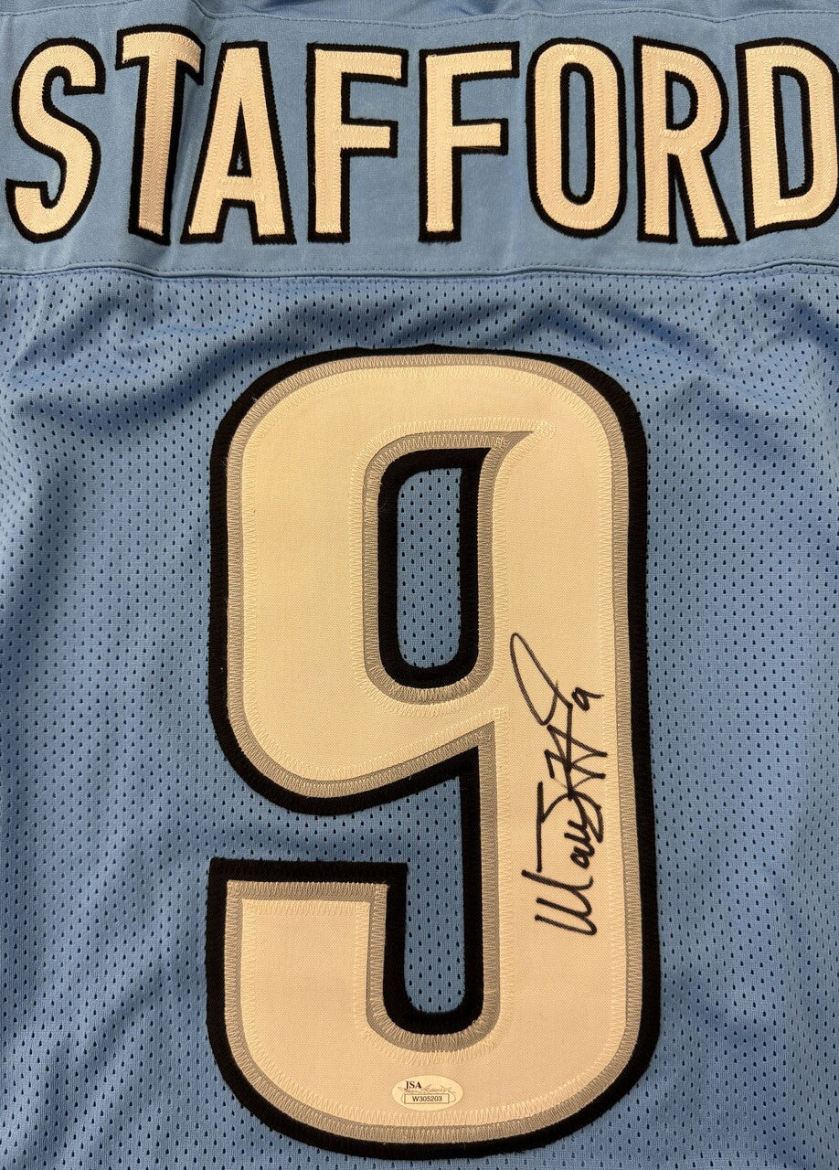 Matthew Stafford Signed Autographed Lions Custom Home Jersey JSA