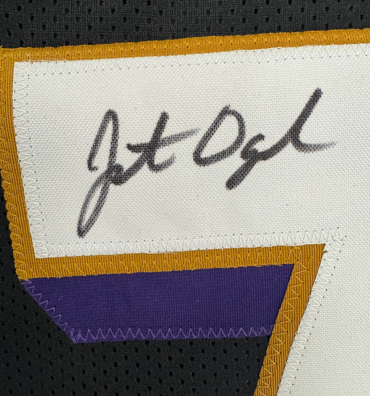 Jonathan Odgen Signed Autogrpahed Inscribed Custom Ravens Jersey Beckett Witness