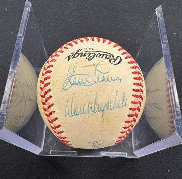 Dodgers Team Signed Autographed Drysdale Erskine + Rawlings ONL Baseball JSA LOA