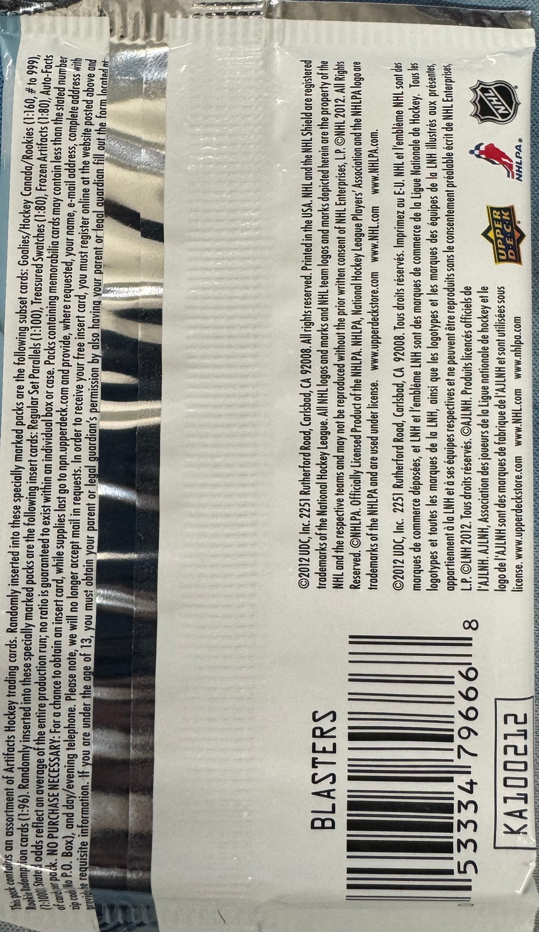 2012/13 Upper Deck Artifacts Hockey Blaster Pack