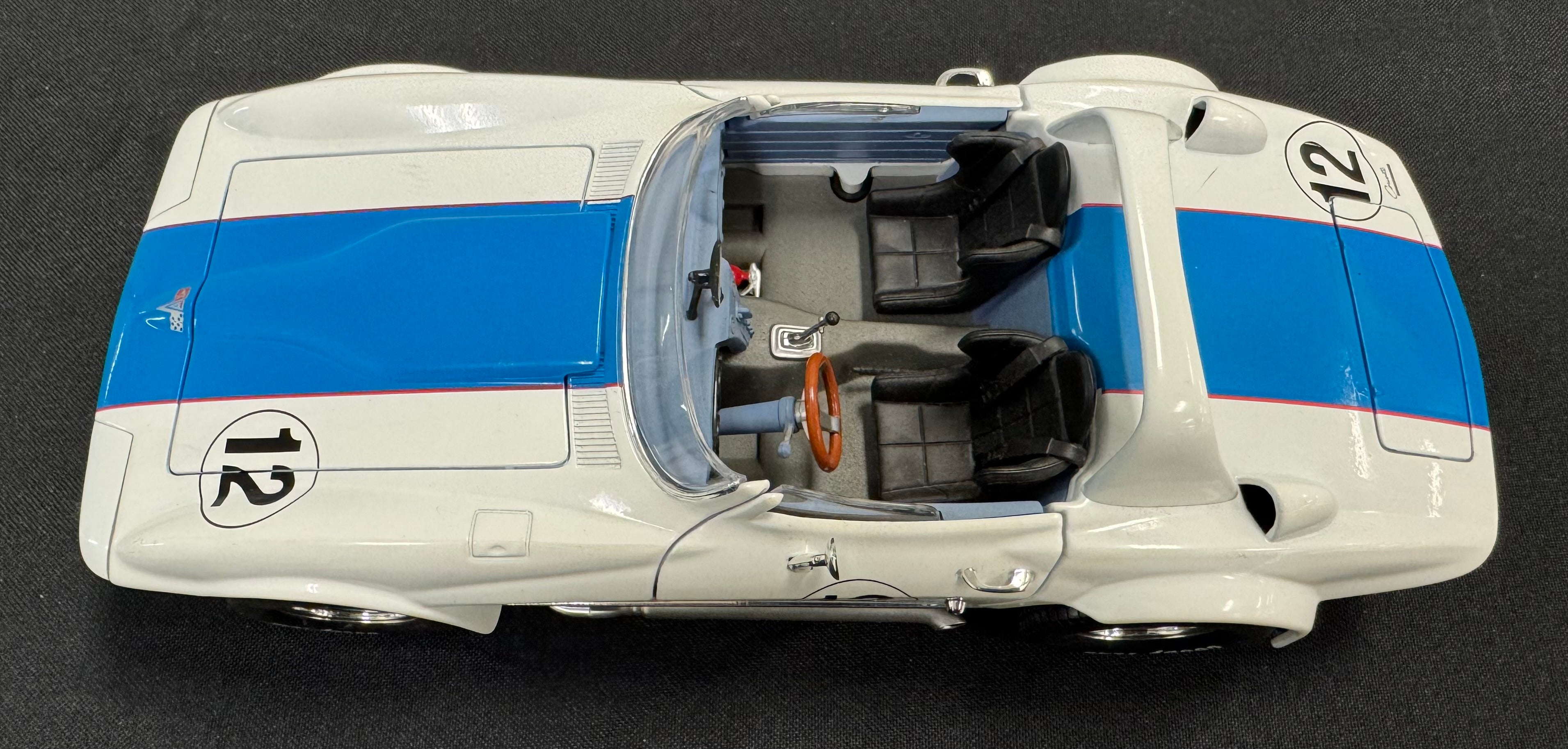 Road Signature Chevrolet Corvette Grand Sport #12 White and Blue 1/18 Diecast