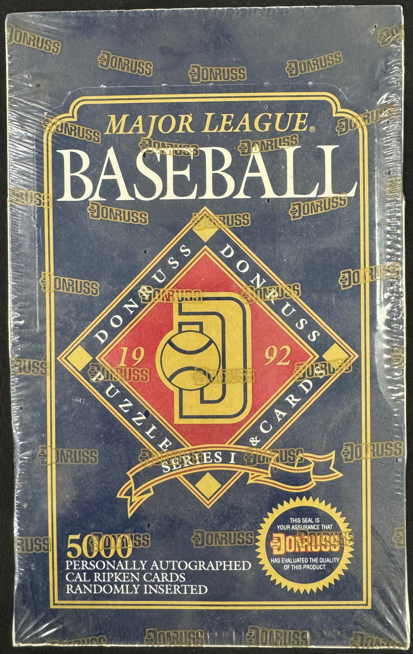 1992 Donruss Baseball Series 1 Wax Box Factory Sealed