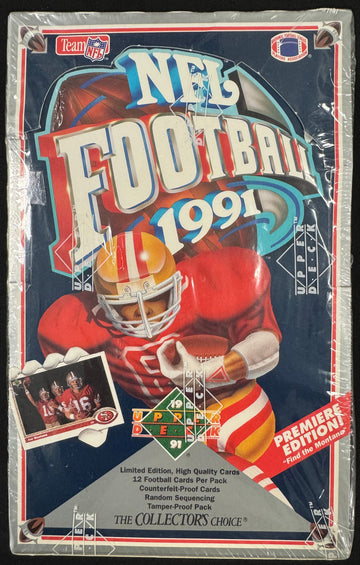 1991 Upper Deck Football Premiere Series 1 Wax Box Factory Sealed
