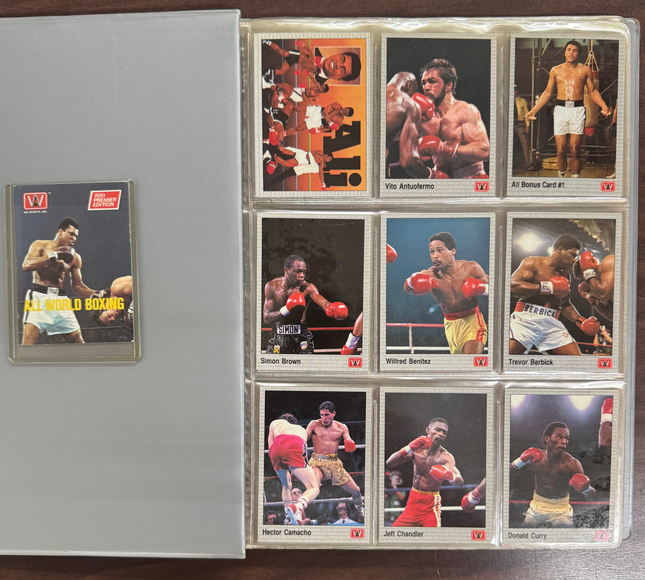 1991 AW All World Boxing Complete Set (149) In Album Mint w/ Gold Ali