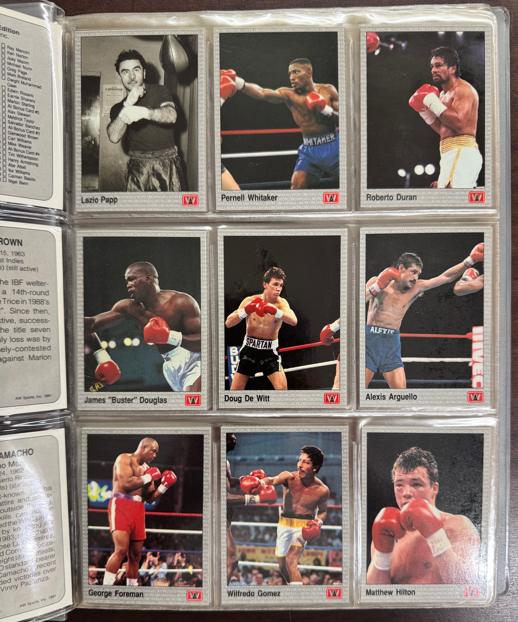1991 AW All World Boxing Complete Set (149) In Album Mint w/ Gold Ali