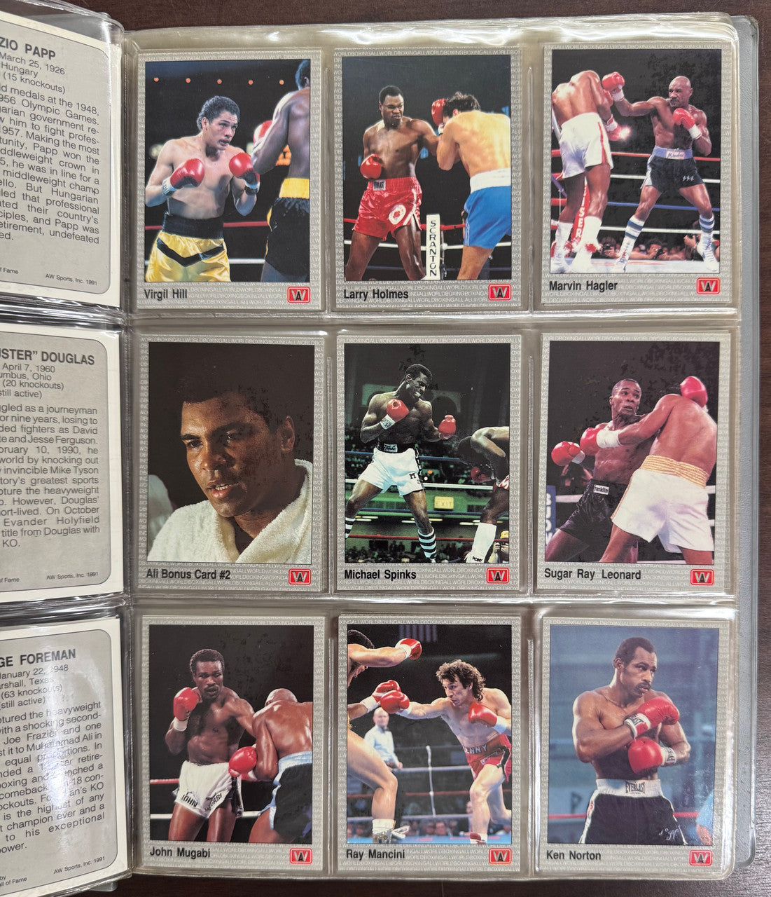 1991 AW All World Boxing Complete Set (149) In Album Mint w/ Gold Ali