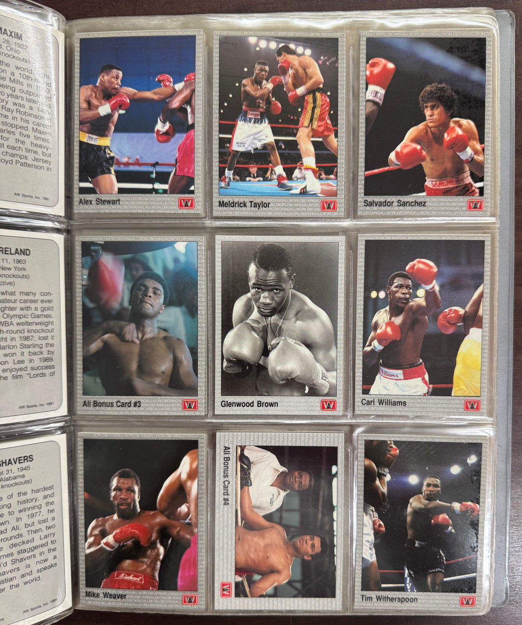 1991 AW All World Boxing Complete Set (149) In Album Mint w/ Gold Ali