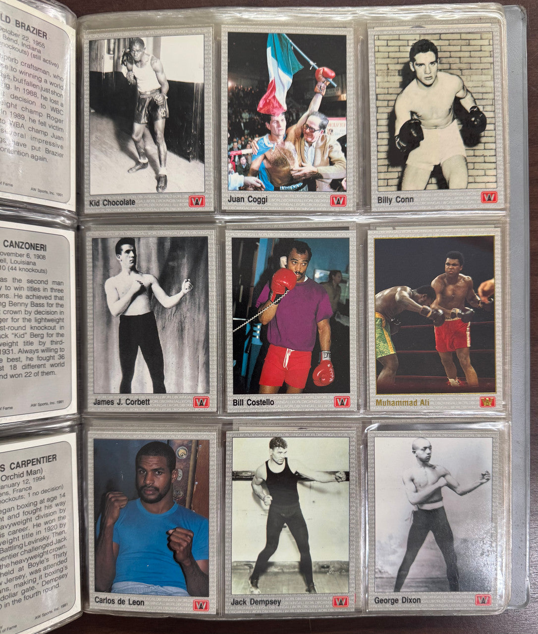 1991 AW All World Boxing Complete Set (149) In Album Mint w/ Gold Ali