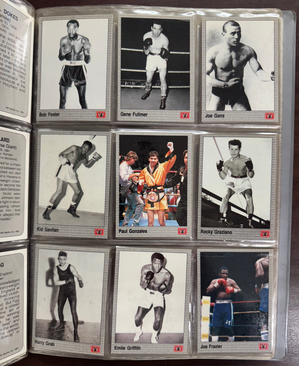 1991 AW All World Boxing Complete Set (149) In Album Mint w/ Gold Ali