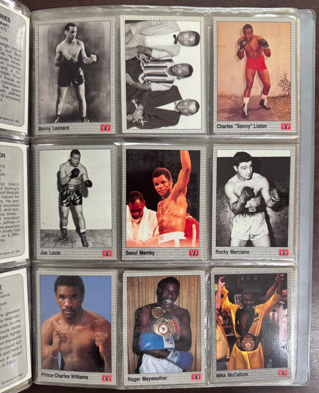 1991 AW All World Boxing Complete Set (149) In Album Mint w/ Gold Ali