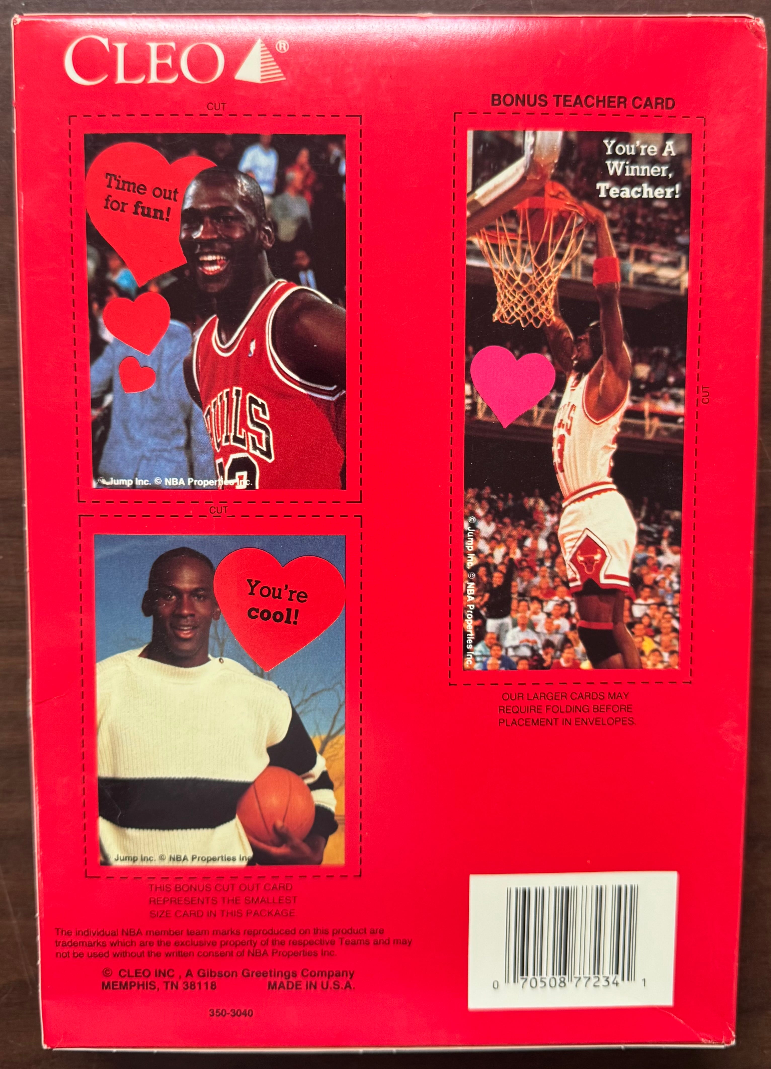 1989 Cleo Michael Jordan Valentines Factory Sealed Box
