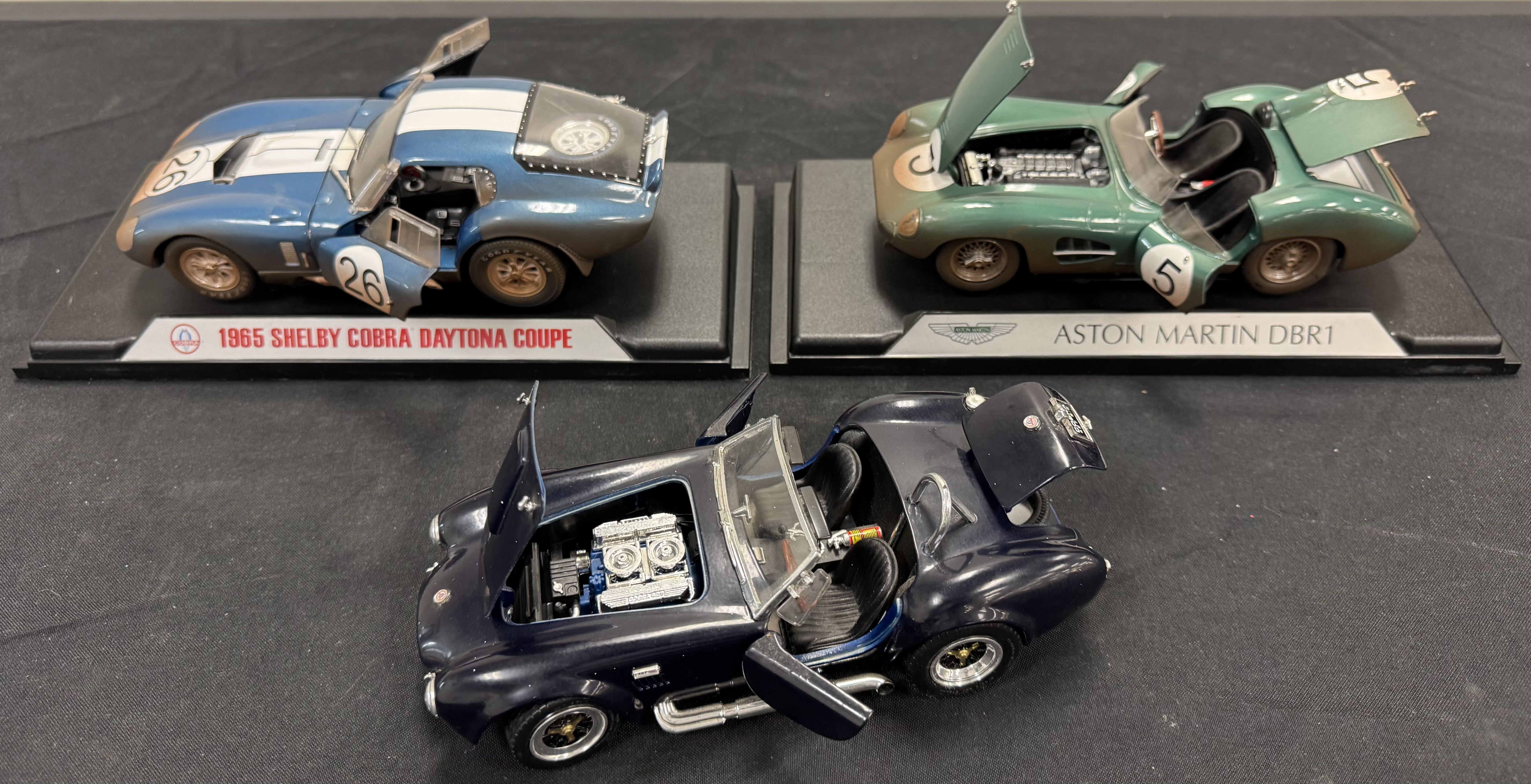 Maisto/Road Tough Aston Martin/Cobra 1/18 Diecast Car Lot READ