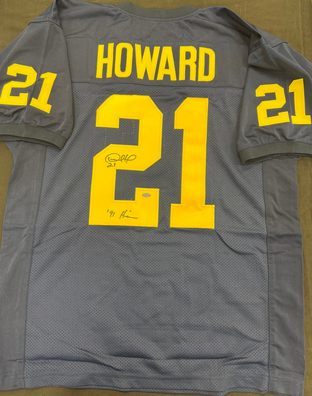 Desmond Howard Signed Autographed Inscribed Custom Michigan Jersey GT Sports