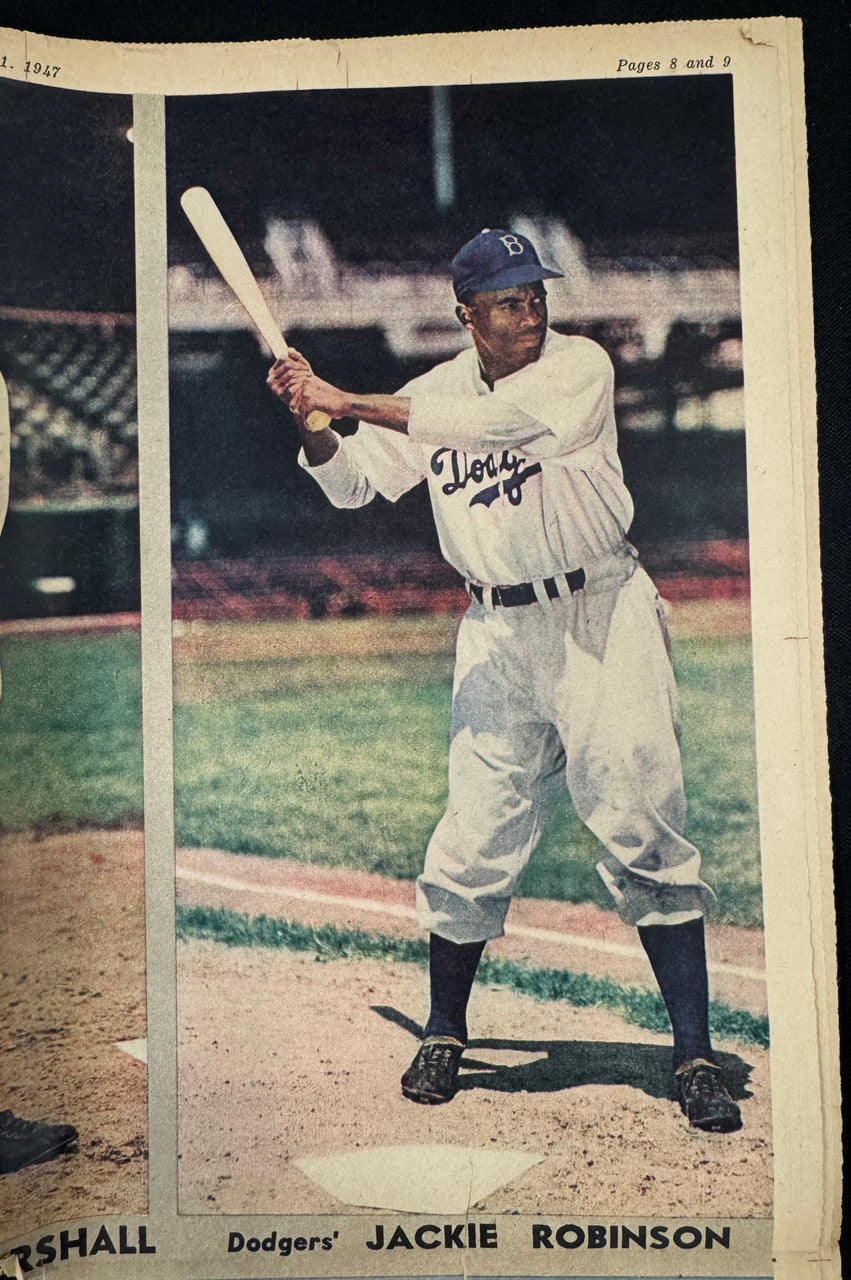 1946-47 Sunday News Baseball Pictures Lot Jackie Robinson Rookie Year
