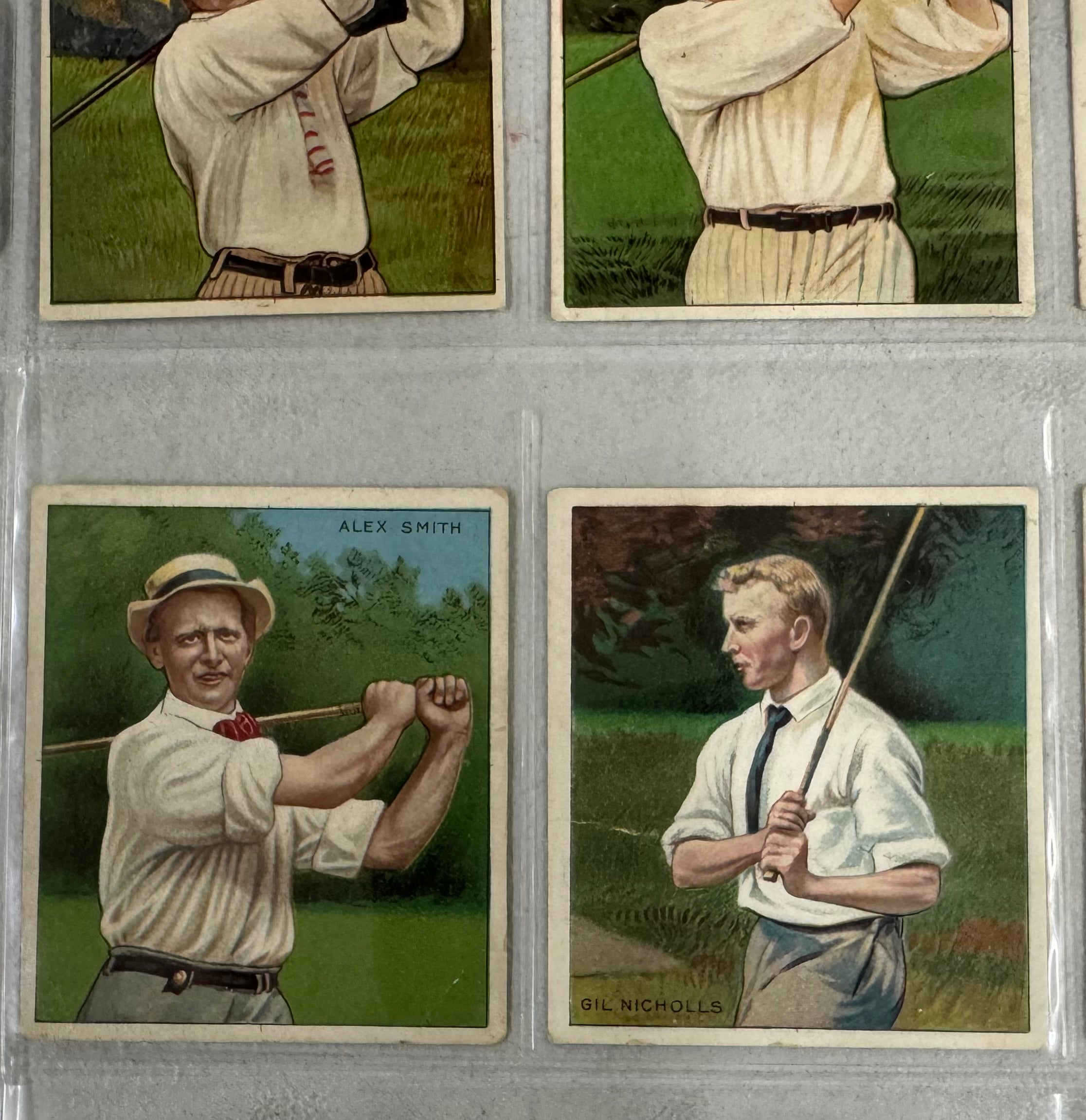 1910 T218 Mecca Series of Champion Golfers Complete Set 6/6 VG-EX