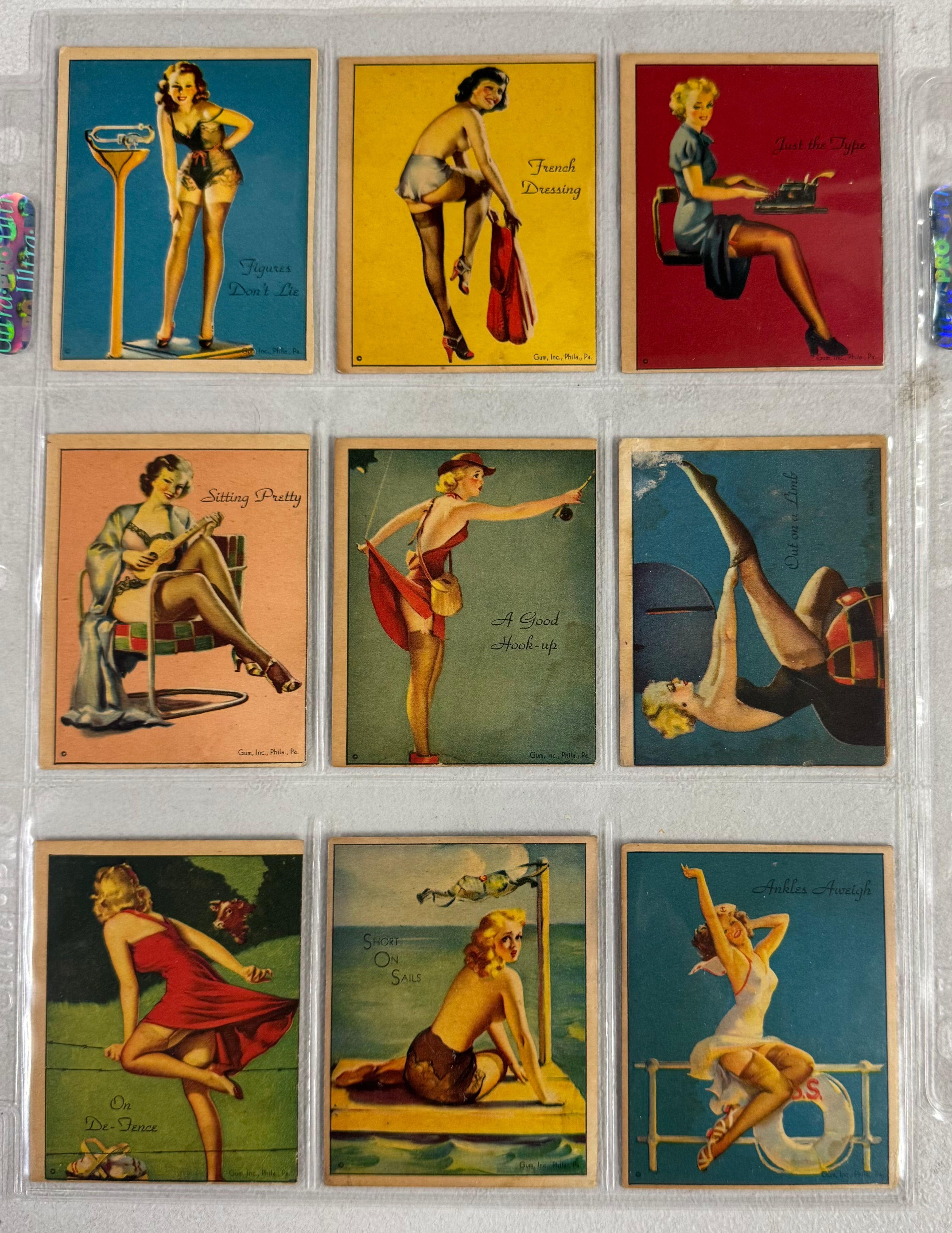 1944 Gum Inc American Beauties Pin-Up Complete Set (24/24) EX-MT