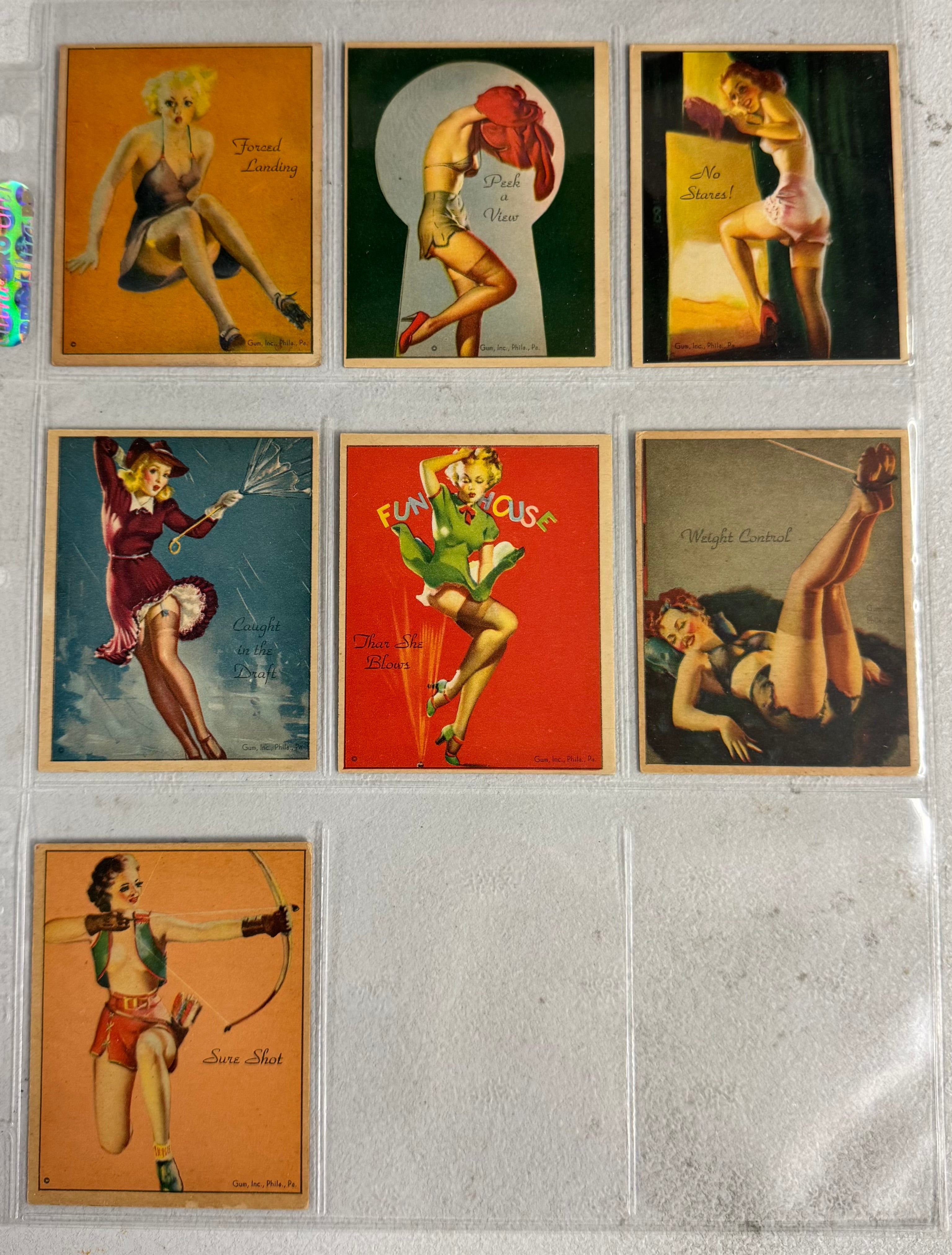 1944 Gum Inc American Beauties Pin-Up Complete Set (24/24) EX-MT
