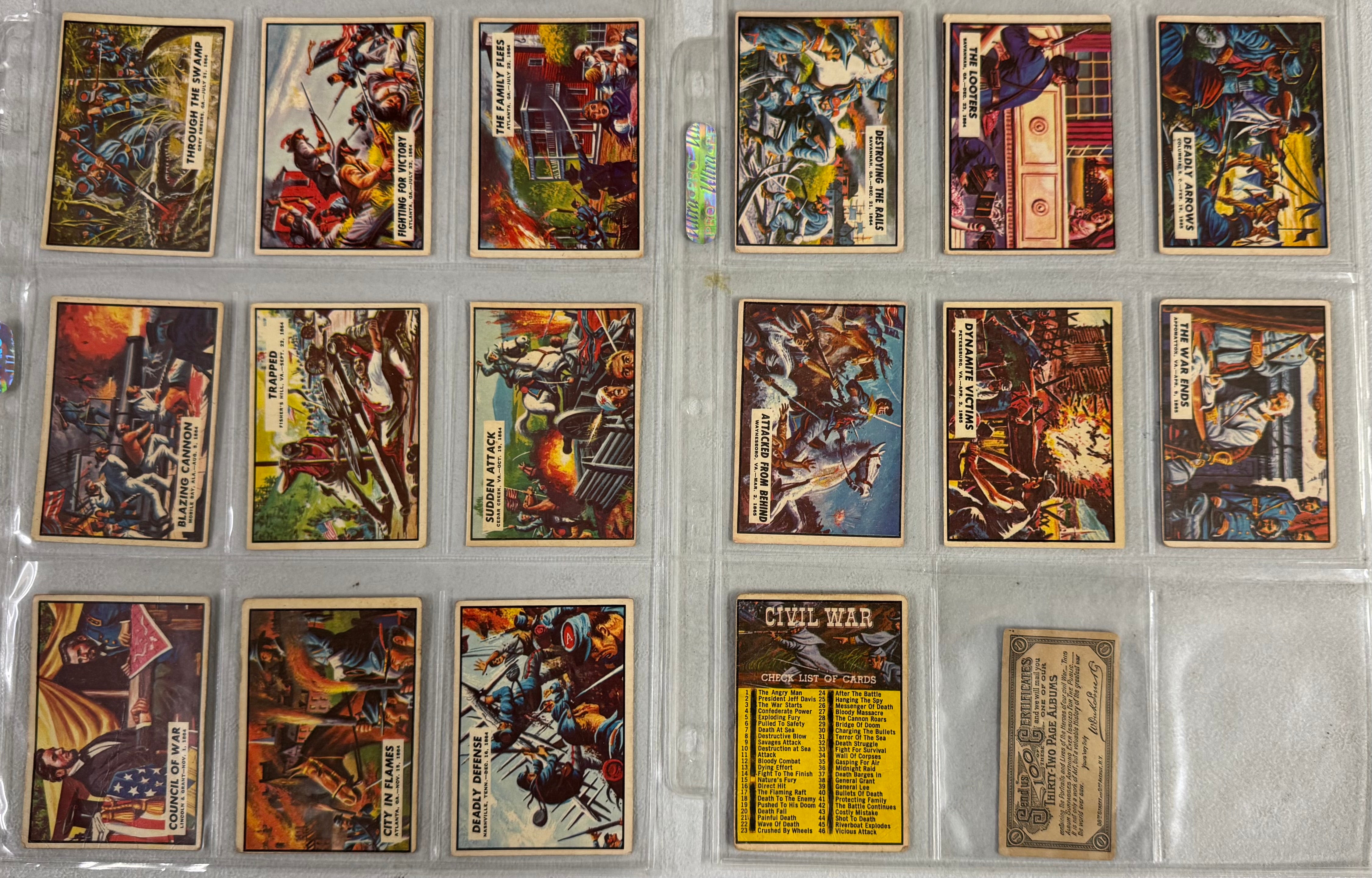 1962 Topps Civil War News Complete Card Set (88/88) VG-EX