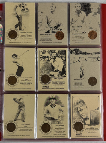 1900-2006 Authenticated Ink Golf Penny Insert Card Set (35) EX-NM