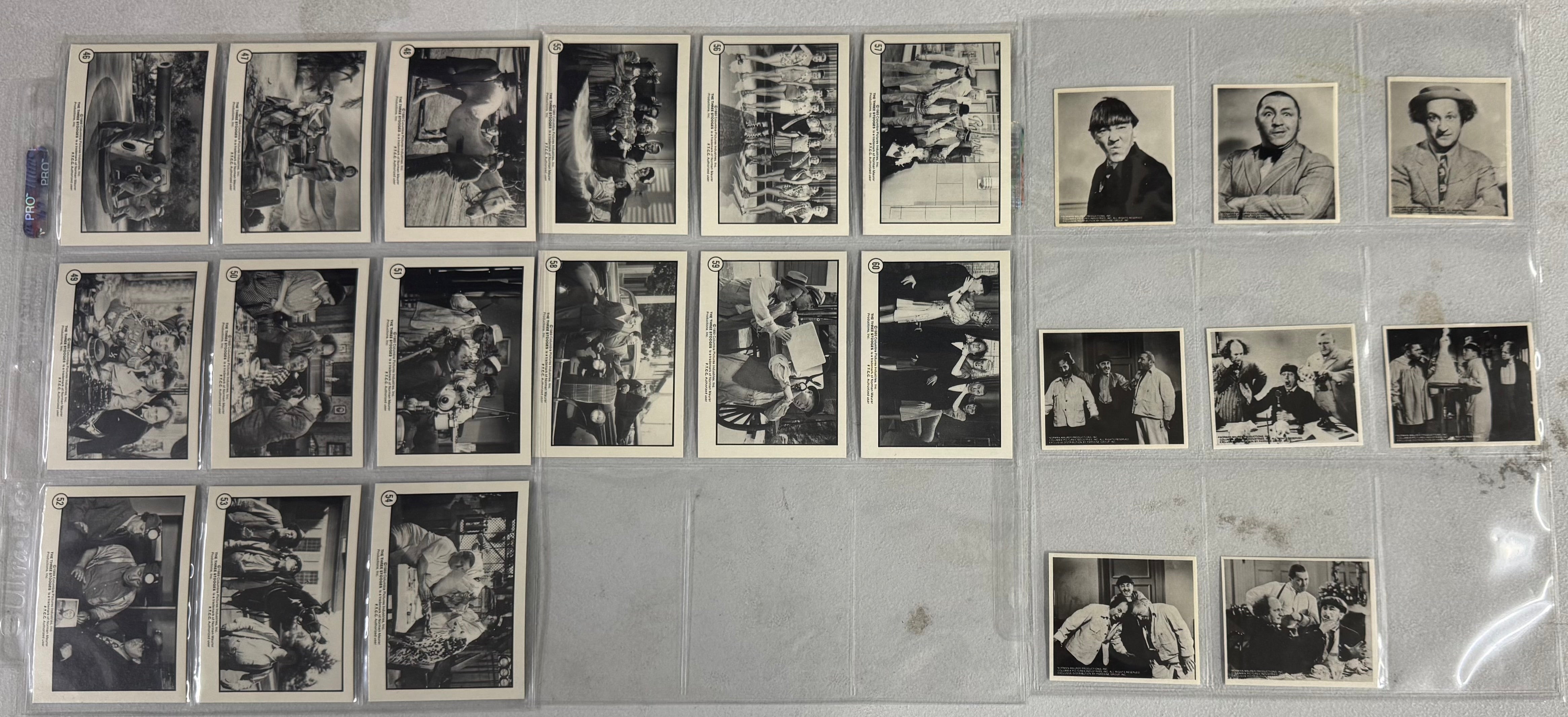 1985/89 FTCC The Three Stooges Series 1-2 Complete Card Sets w/ Stickers EX-MT