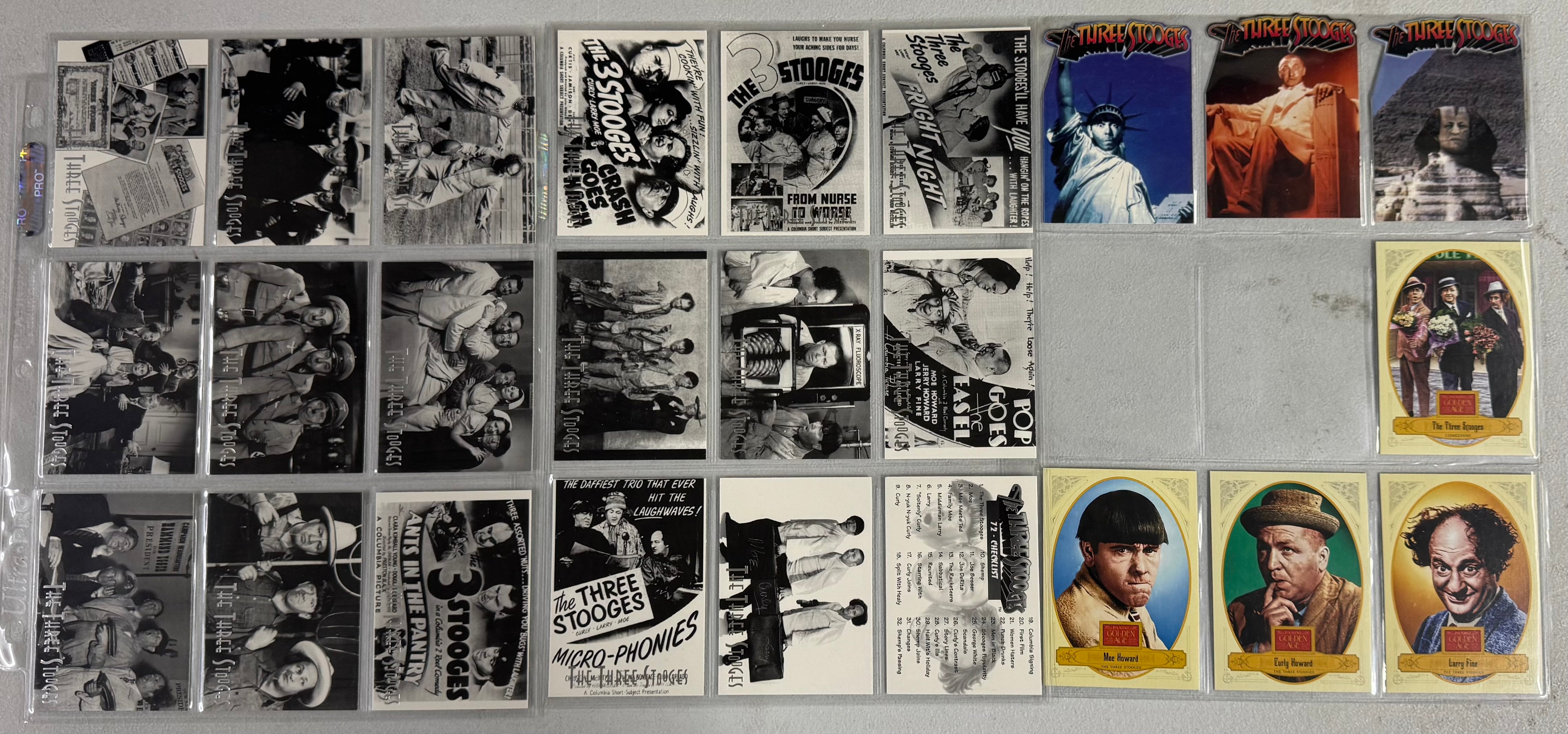 1997 DuoCards The Three Stooges Complete Card Set (72/72) w/ Inserts (3/3)
