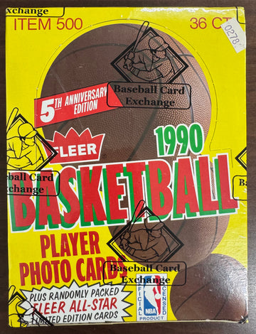 1990-91 Fleer Basketball Unopened Wax Box BBCE Wrapped & Sealed FASC