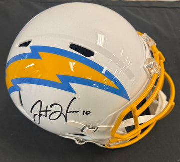 Justin Herbert Signed Autographed Chargers FS Replica Helmet Fanatics