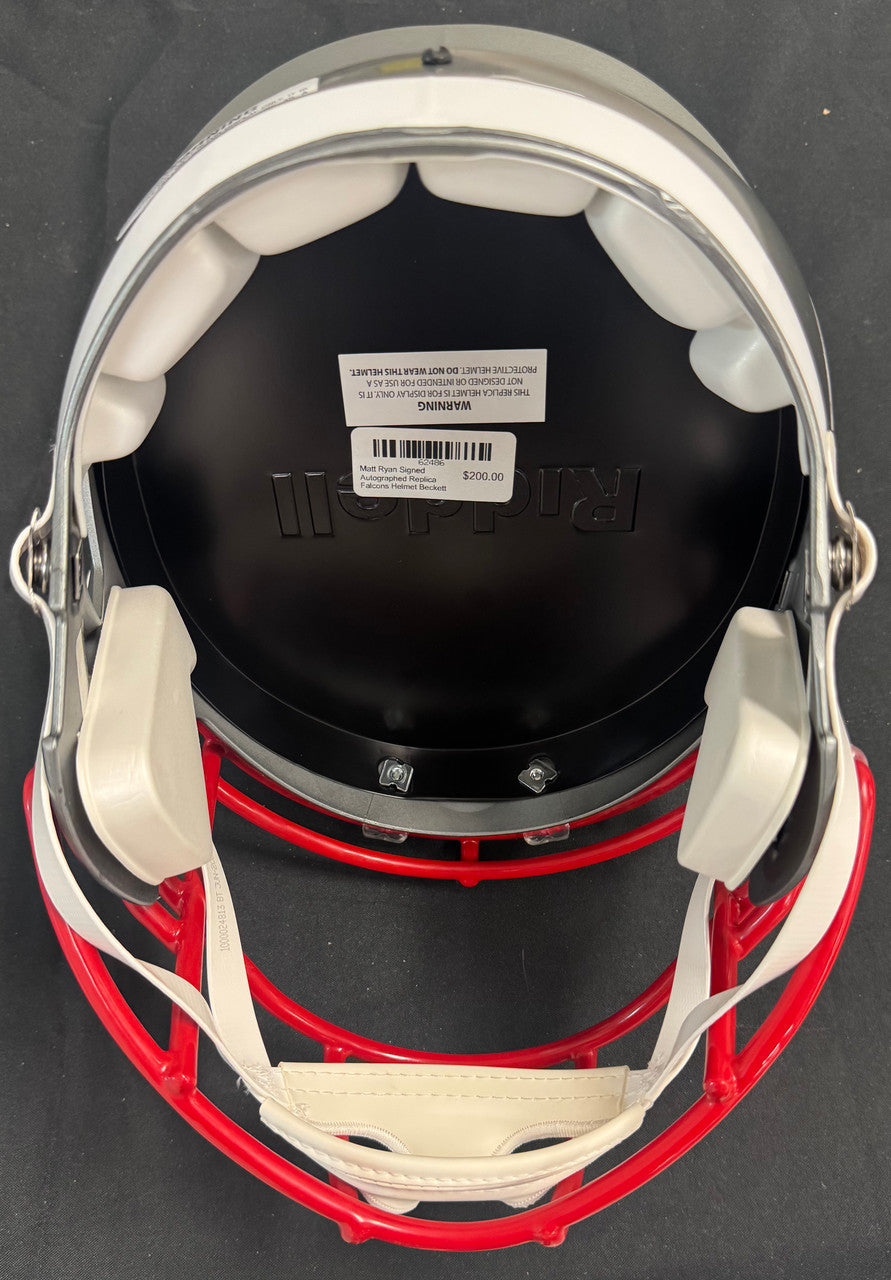 Matt Ryan Signed Autographed Inscribed Falcons Rep FS Helmet Beckett