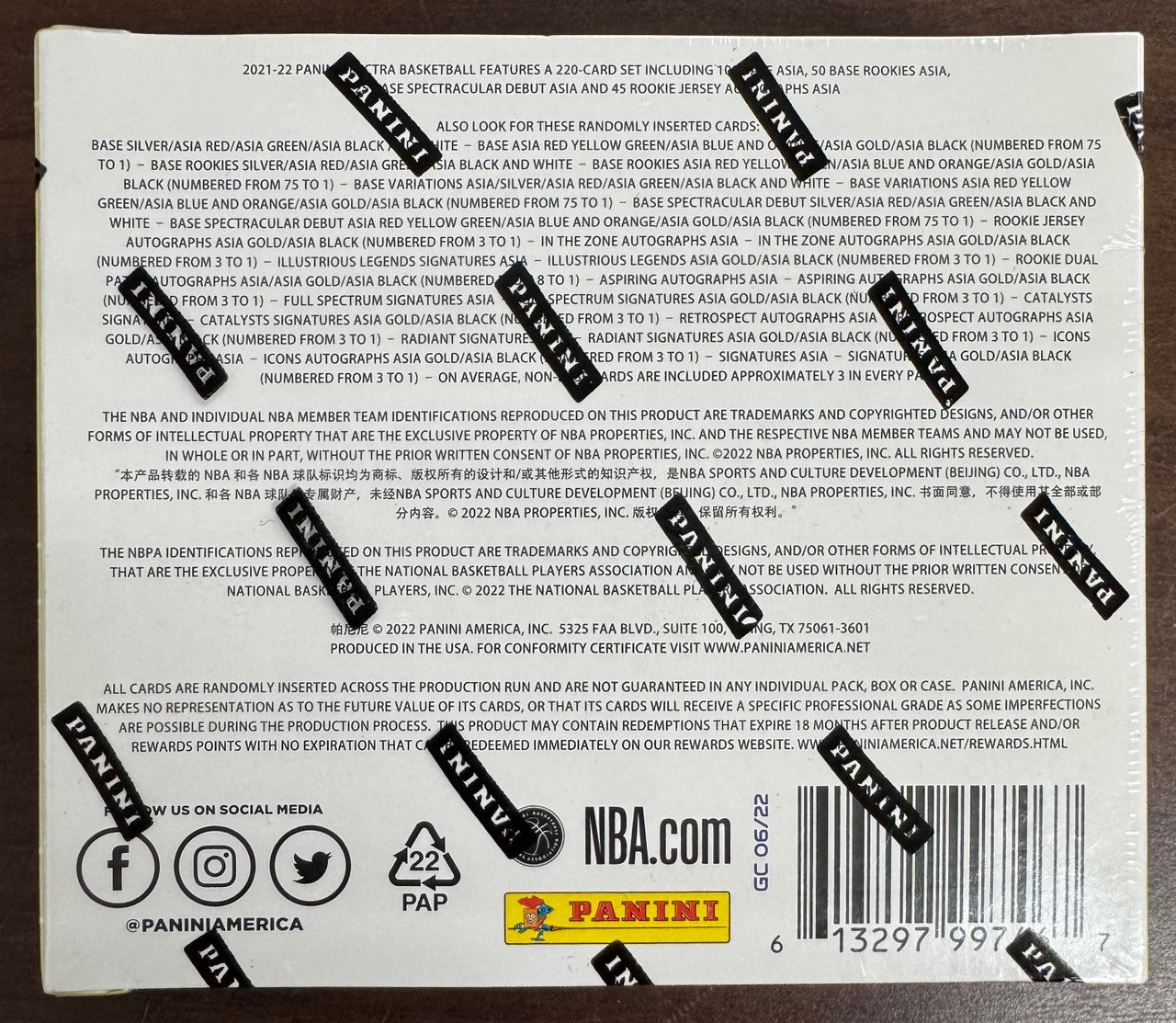 2021/22 Panini Spectra T-Mall Basketball Box
