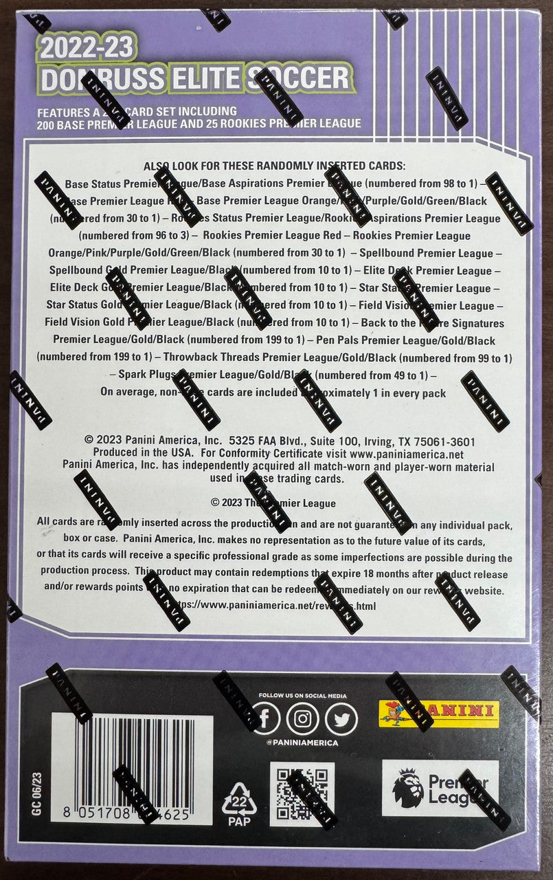 2022/23 Panini Elite Premier League Soccer Retail Box