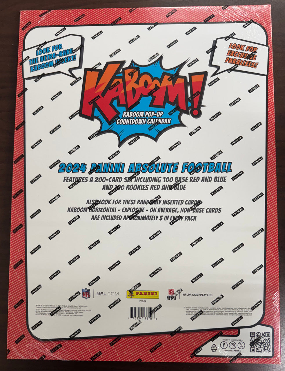 2024 Panini Absolute Football KABOOM! Countdown Calendar
