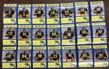 1977 Stommen University of Michigan Football Team Post Card Set (21)