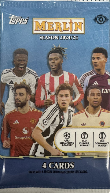 2024/25 Topps UEFA Club Competitions Merlin Chrome Soccer Hobby Pack
