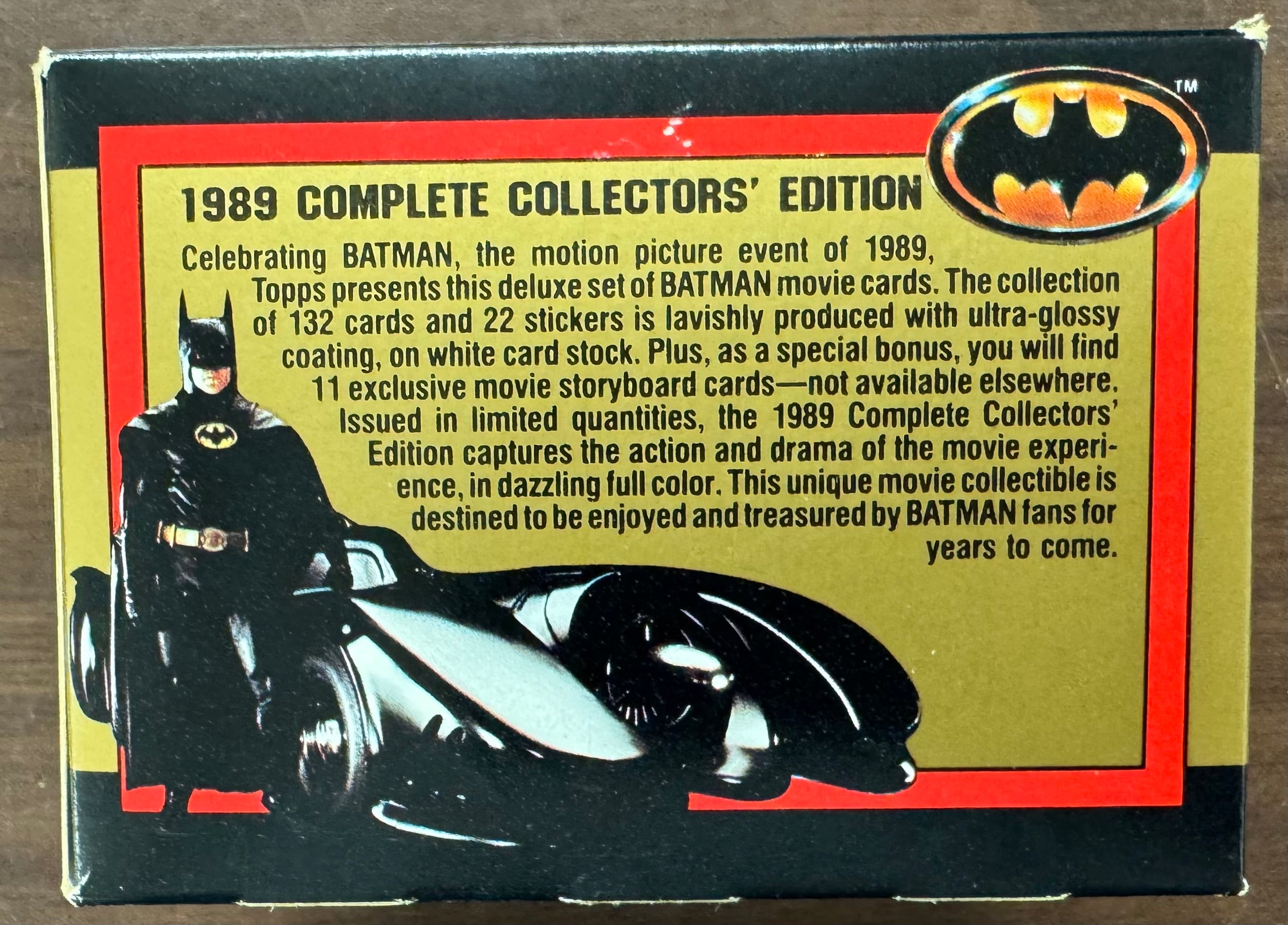 1989 Topps Batman The Movie Series 1 Limited Edition Factory Sealed