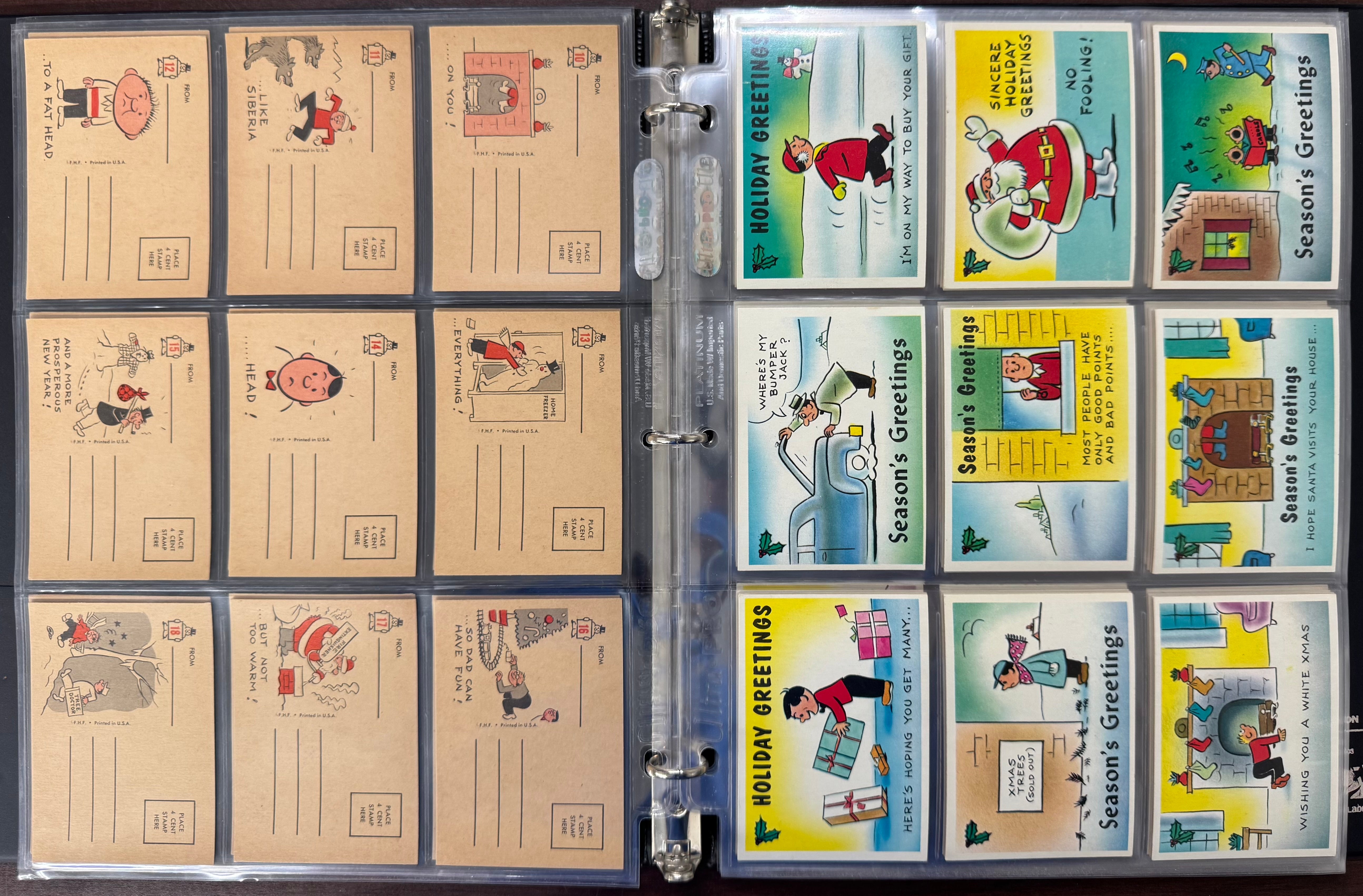 1960 Fleer Christmas Yule Laff Complete Card Set (66) EX-MT
