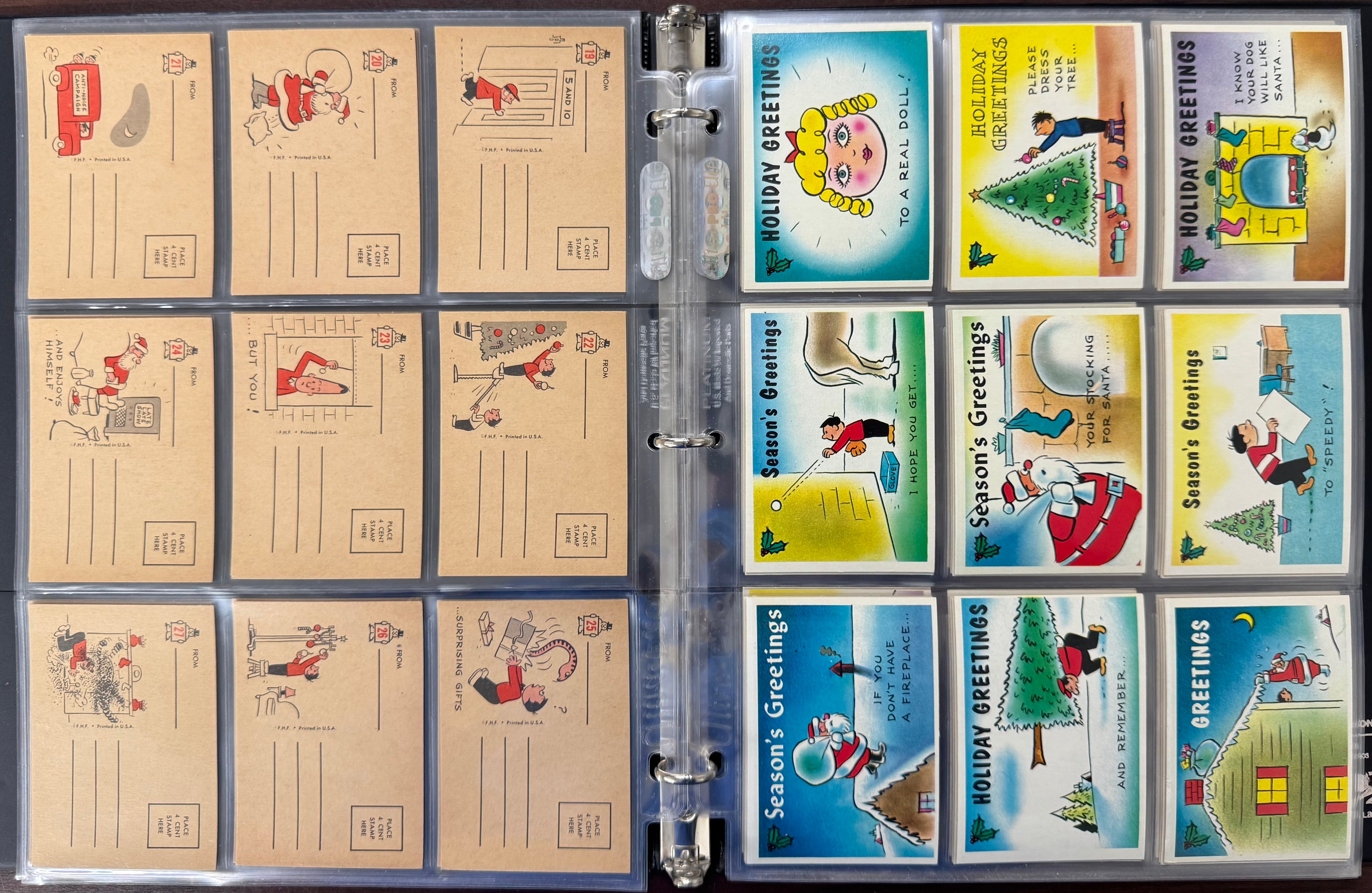 1960 Fleer Christmas Yule Laff Complete Card Set (66) EX-MT