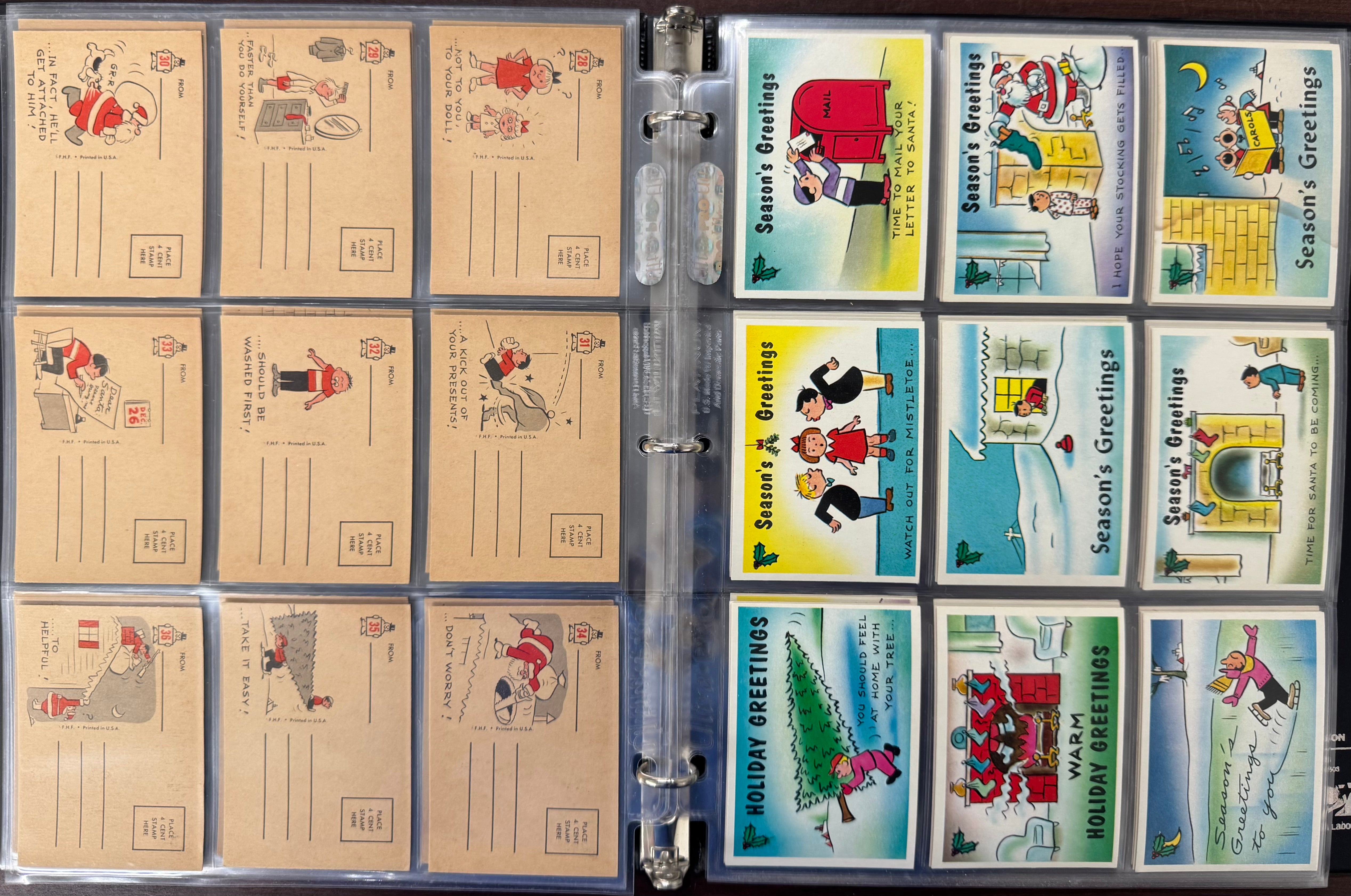 1960 Fleer Christmas Yule Laff Complete Card Set (66) EX-MT