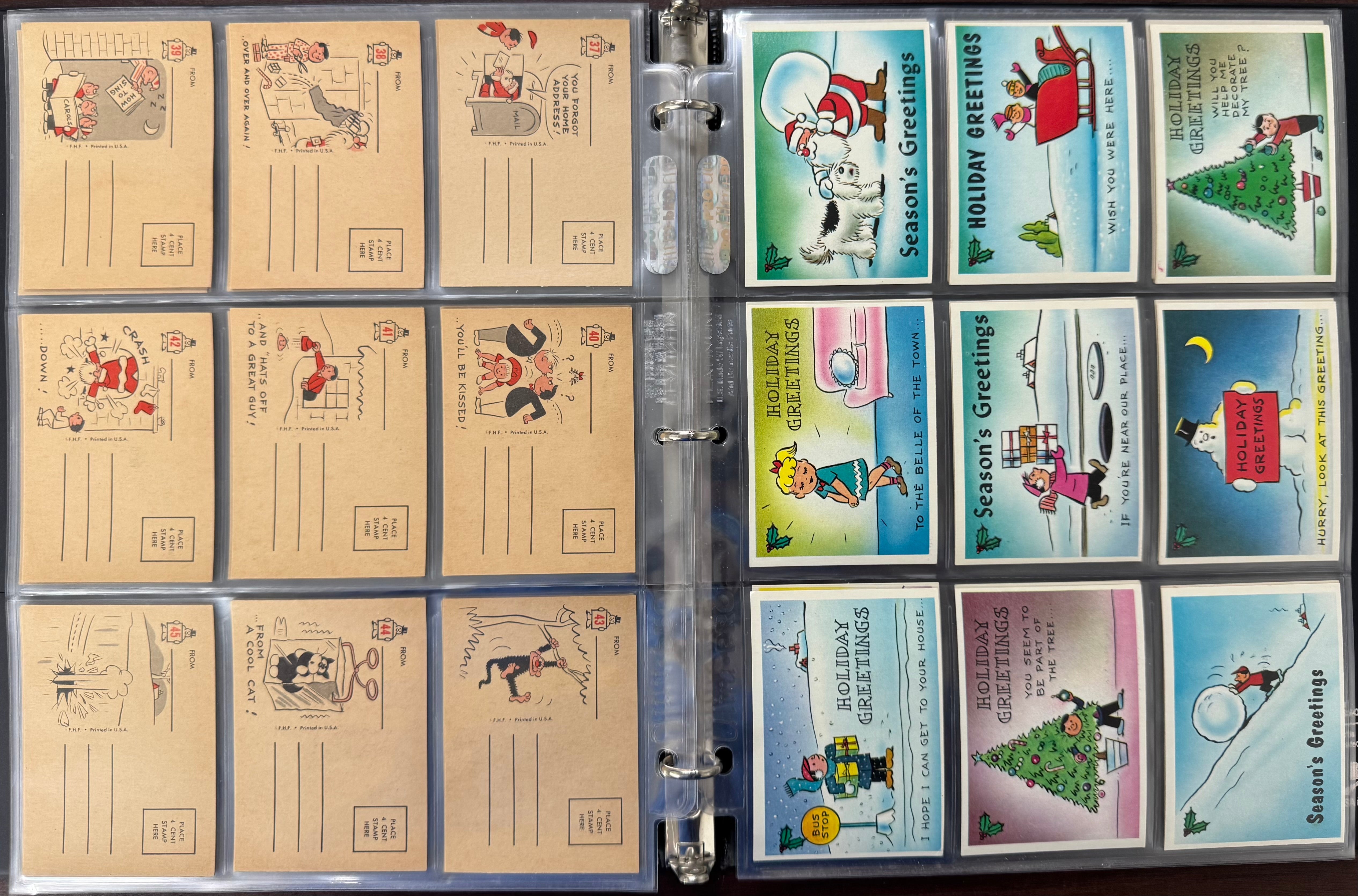 1960 Fleer Christmas Yule Laff Complete Card Set (66) EX-MT