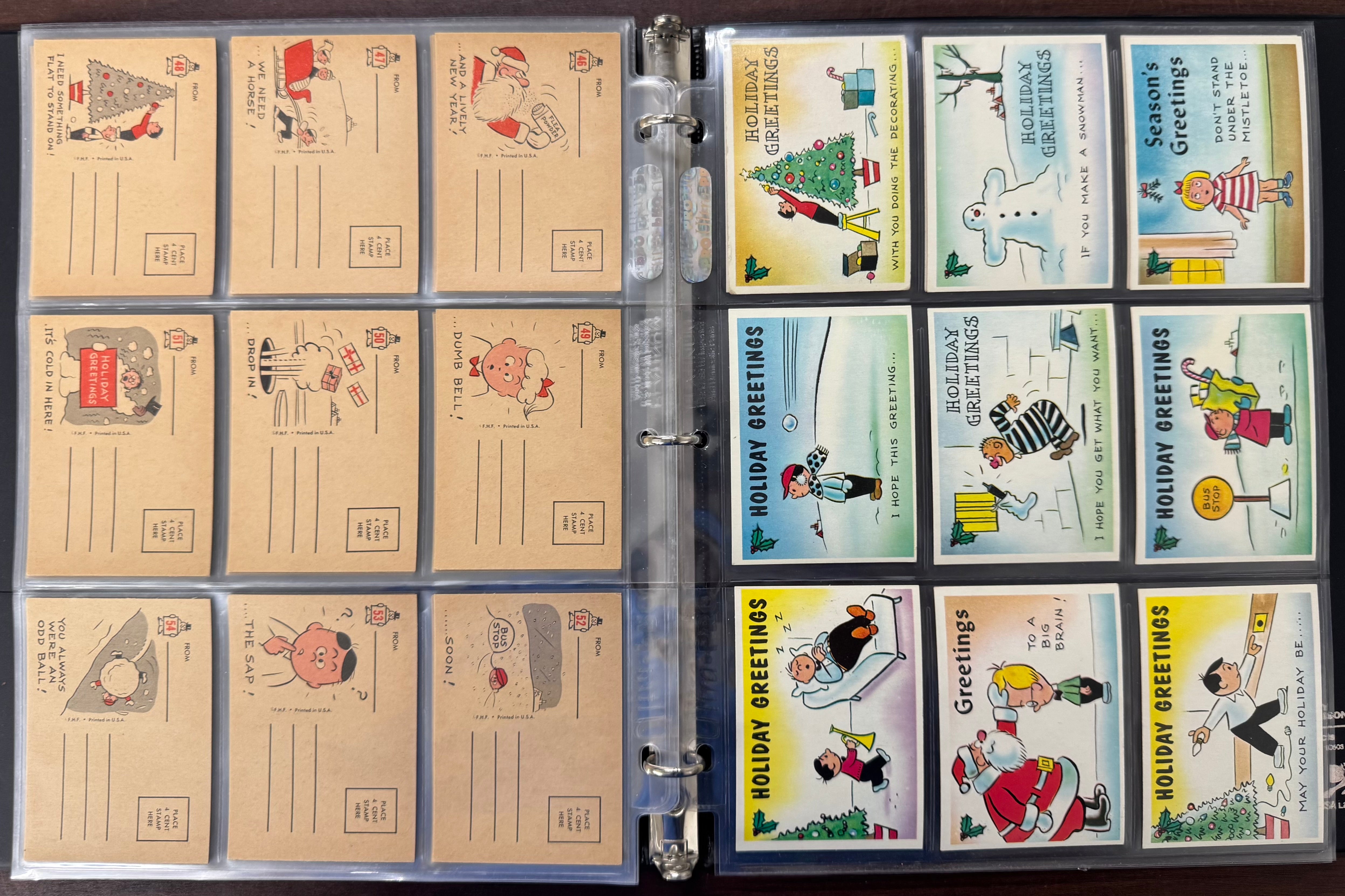 1960 Fleer Christmas Yule Laff Complete Card Set (66) EX-MT