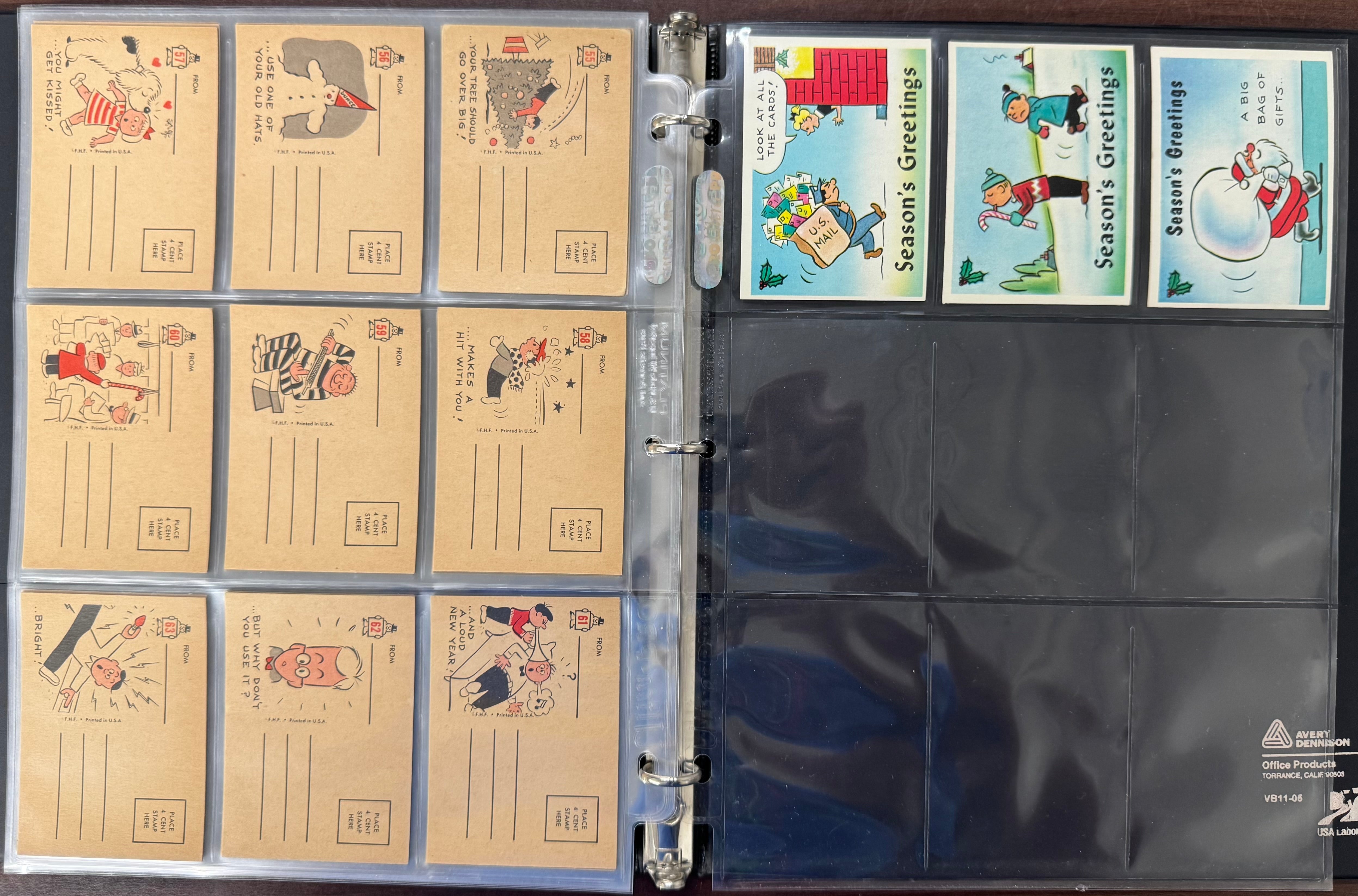 1960 Fleer Christmas Yule Laff Complete Card Set (66) EX-MT