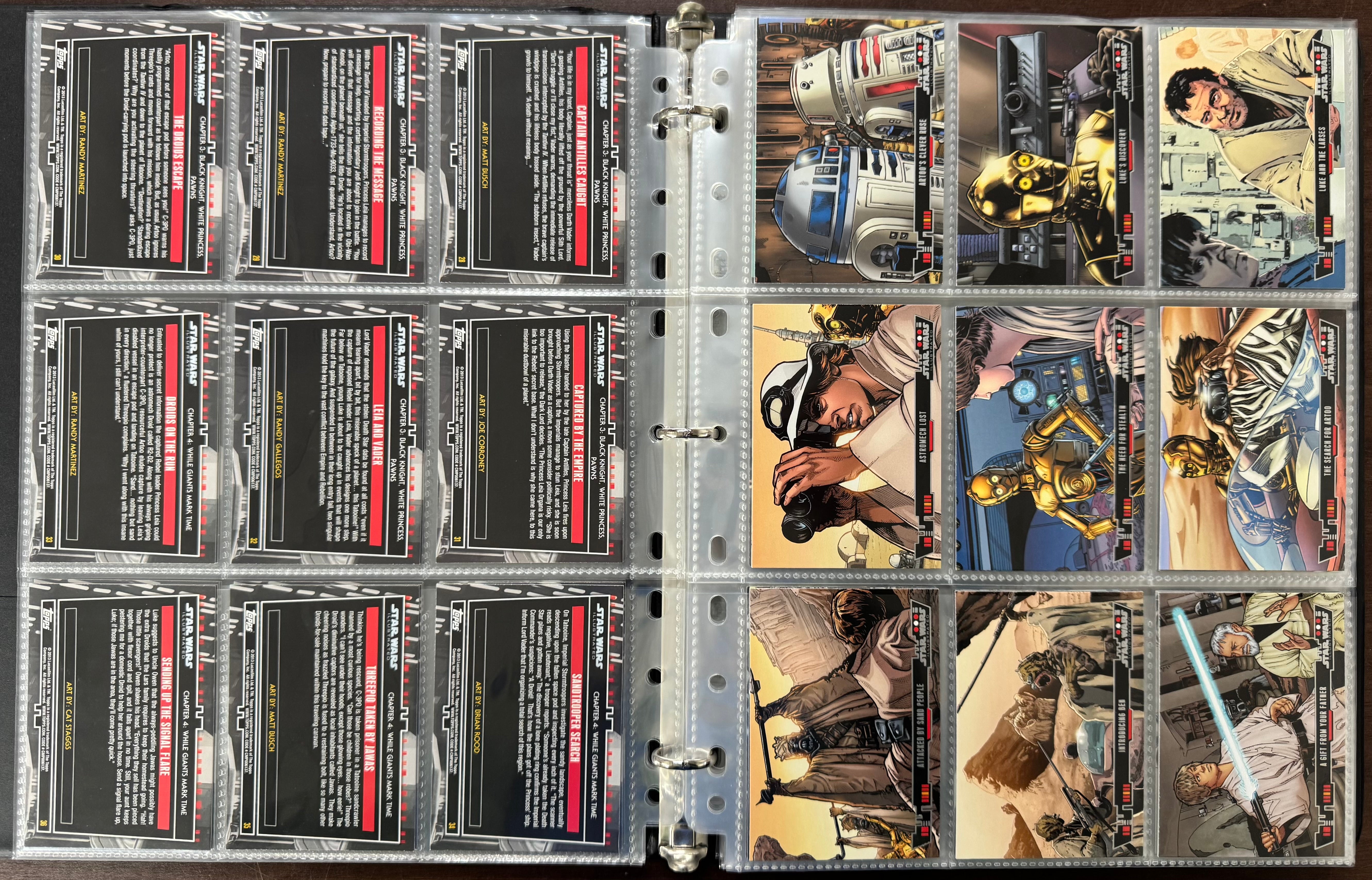 2013 Topps Star Wars Illustrated New Hope and Empire Strikes Back Complete Sets