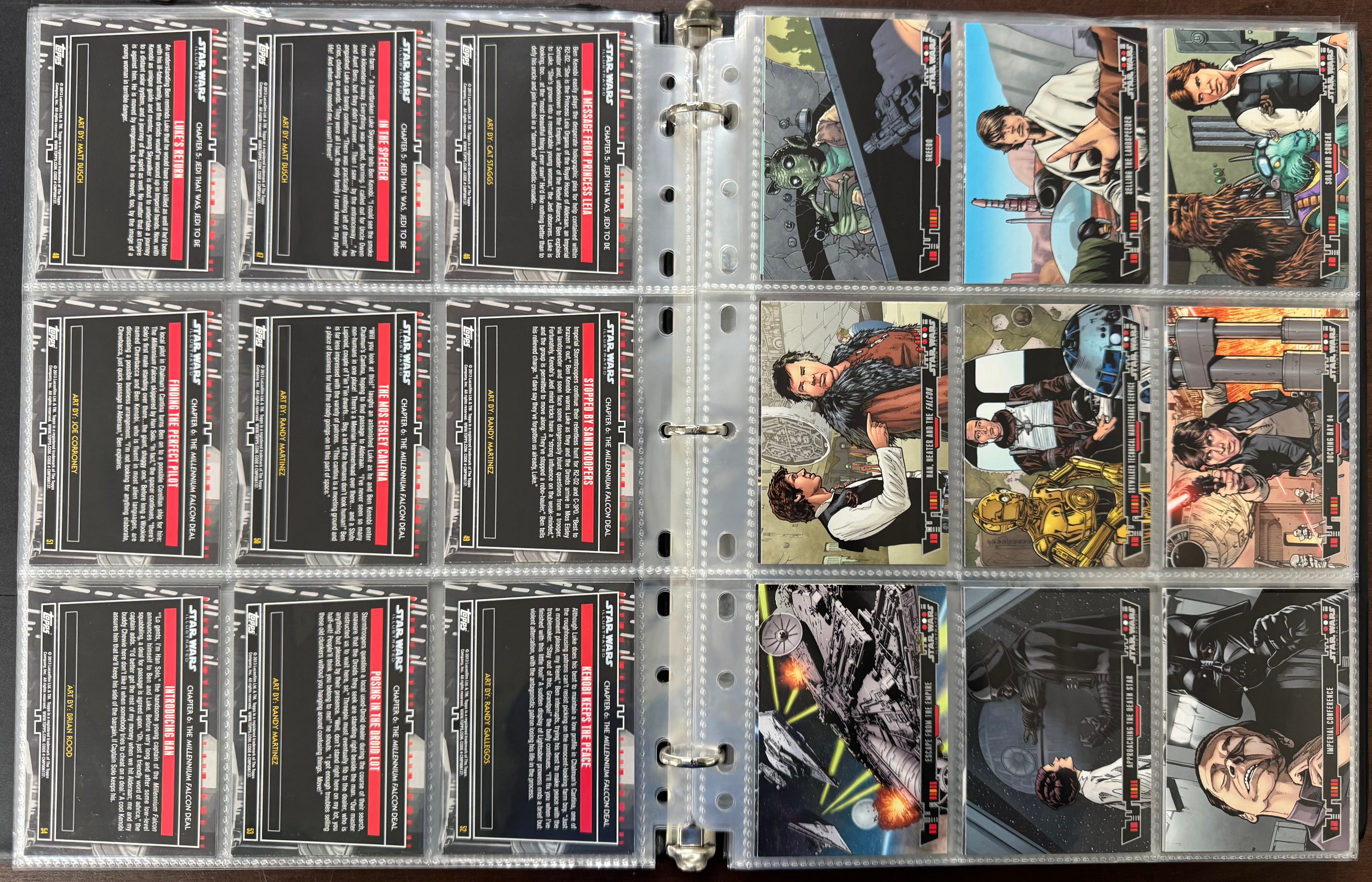 2013 Topps Star Wars Illustrated New Hope and Empire Strikes Back Complete Sets