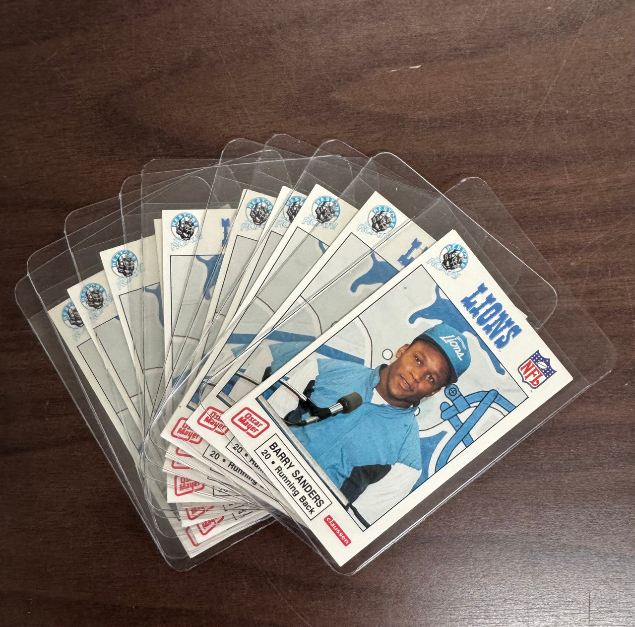 1989 Oscar Mayer Barry Sanders Rookie RC Lot of 50 NM