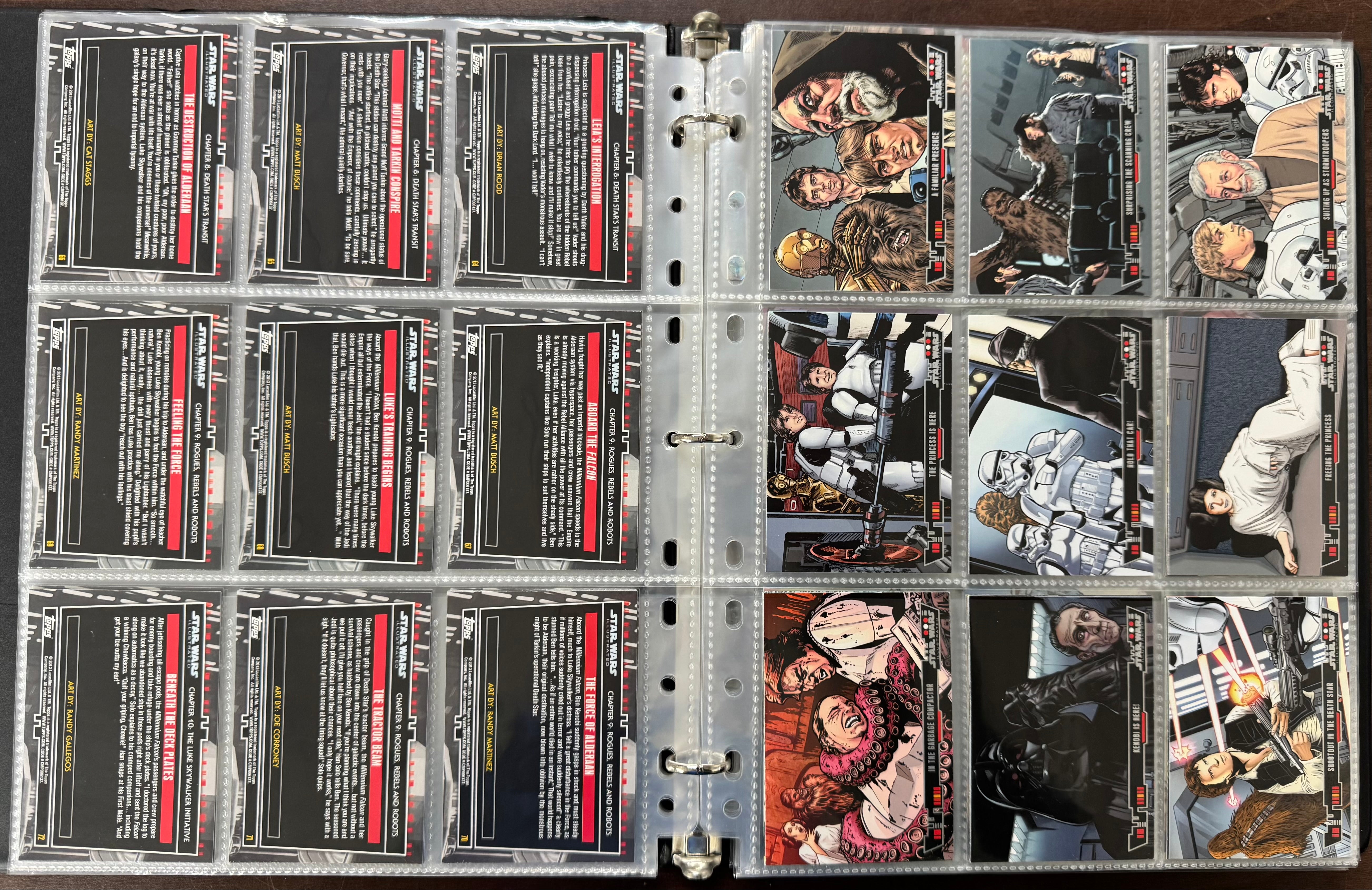 2013 Topps Star Wars Illustrated New Hope and Empire Strikes Back Complete Sets