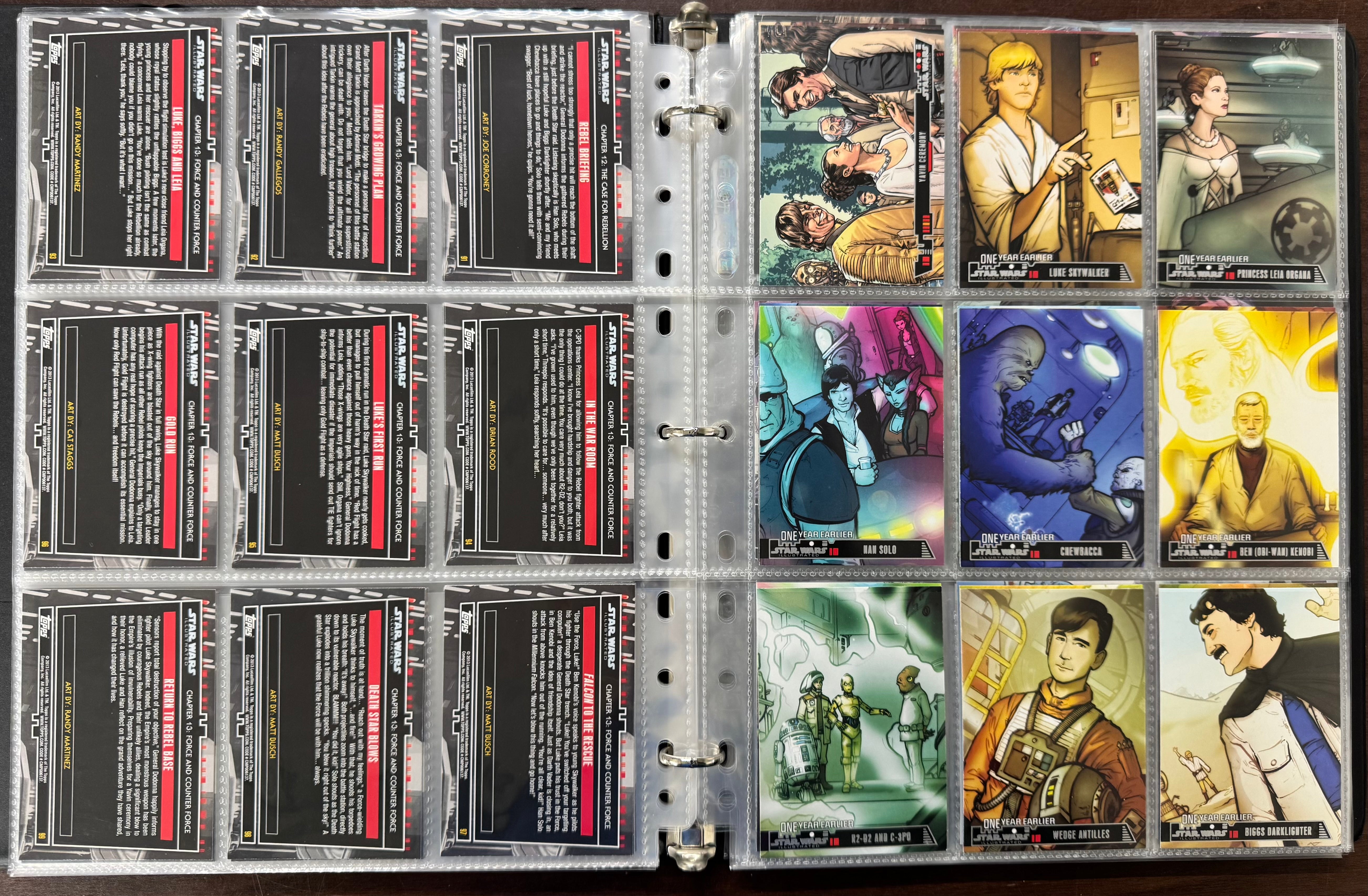 2013 Topps Star Wars Illustrated New Hope and Empire Strikes Back Complete Sets
