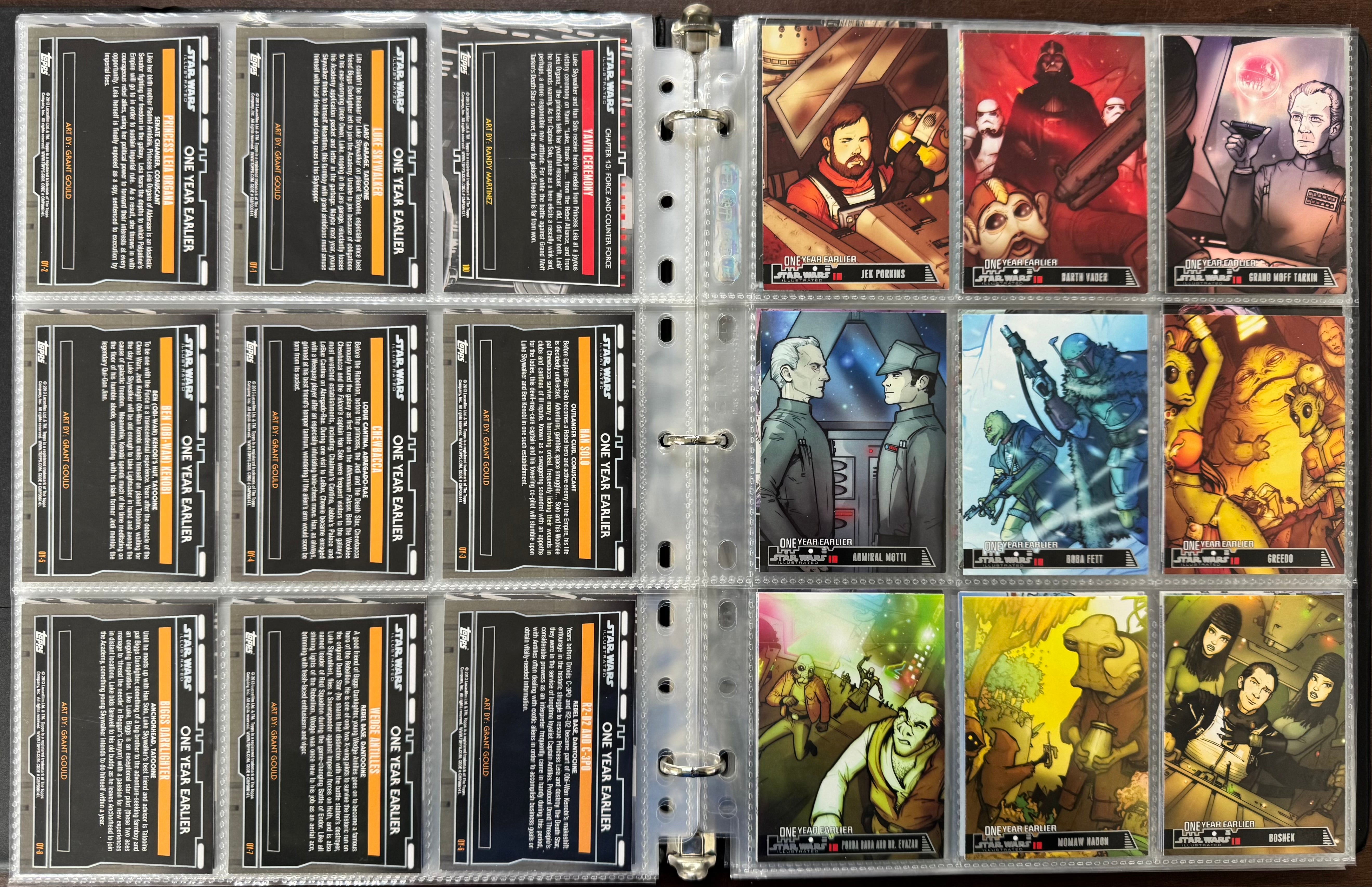 2013 Topps Star Wars Illustrated New Hope and Empire Strikes Back Complete Sets