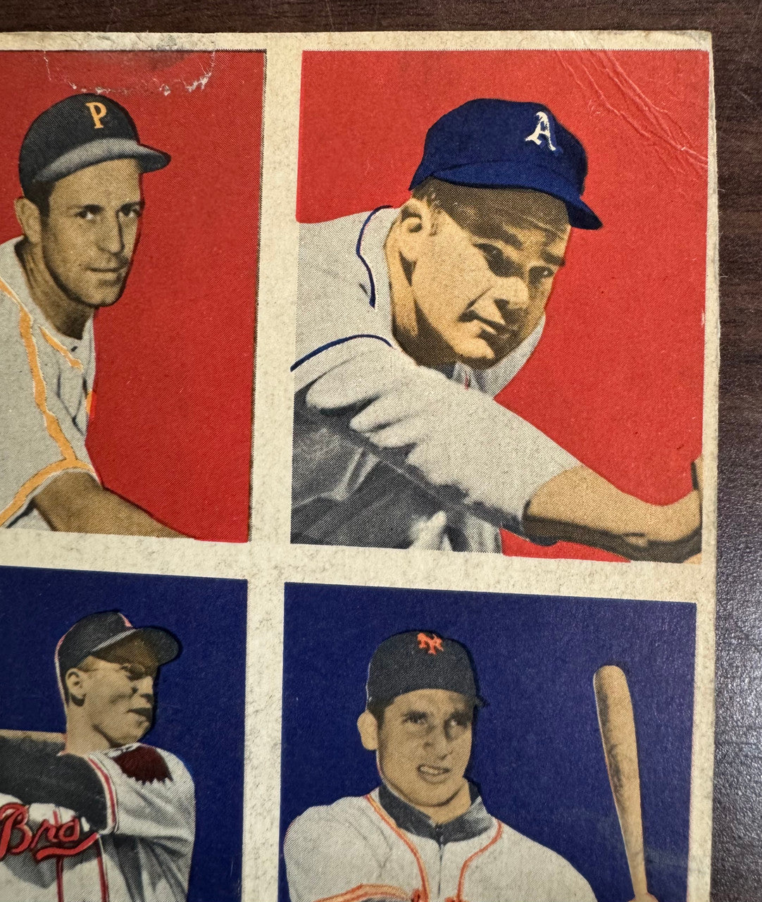 1949 Bowman Baseball 2 Uncut Error Sheets Musial Feller Spahn Double Hit On Back