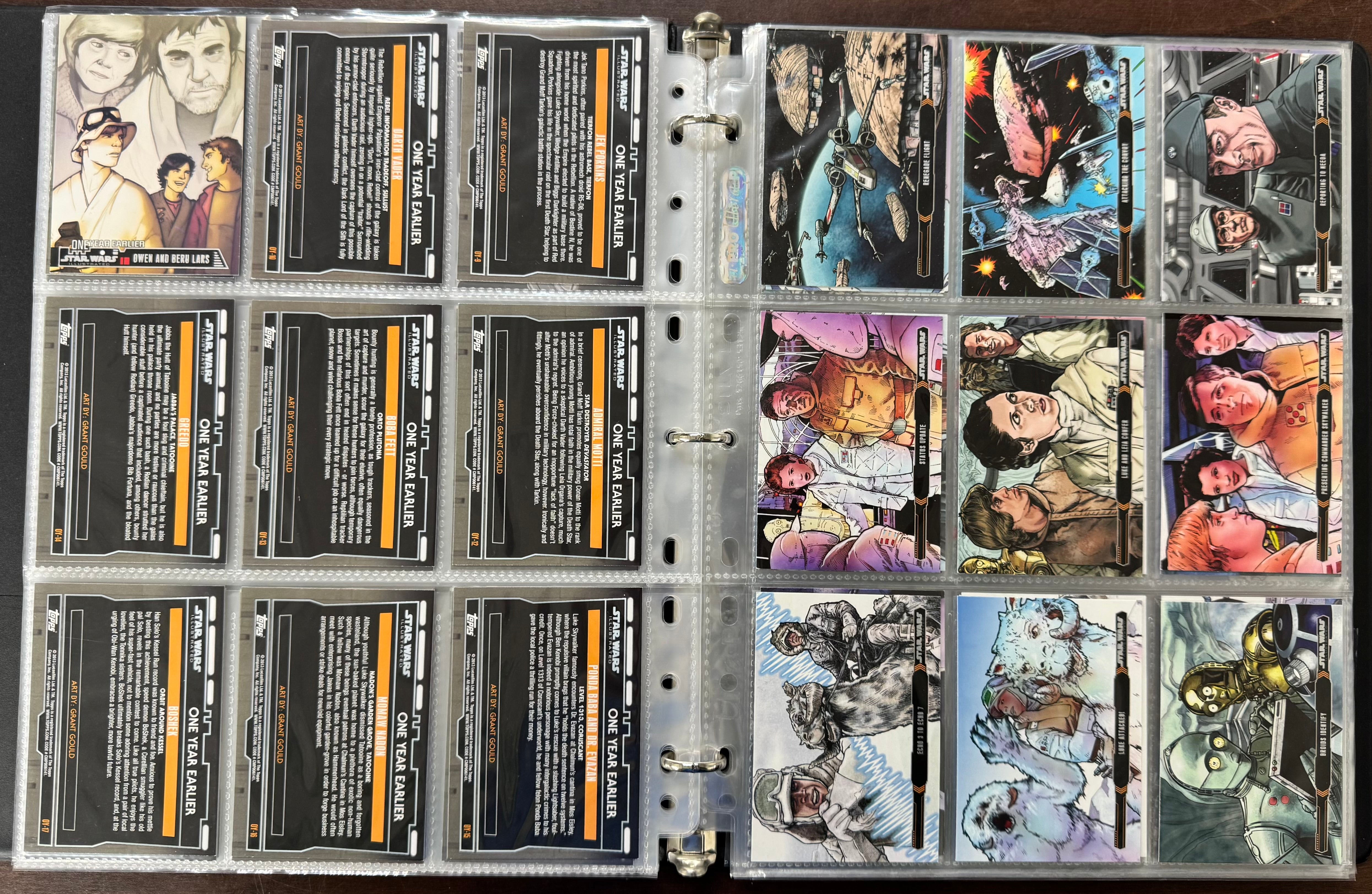 2013 Topps Star Wars Illustrated New Hope and Empire Strikes Back Complete Sets