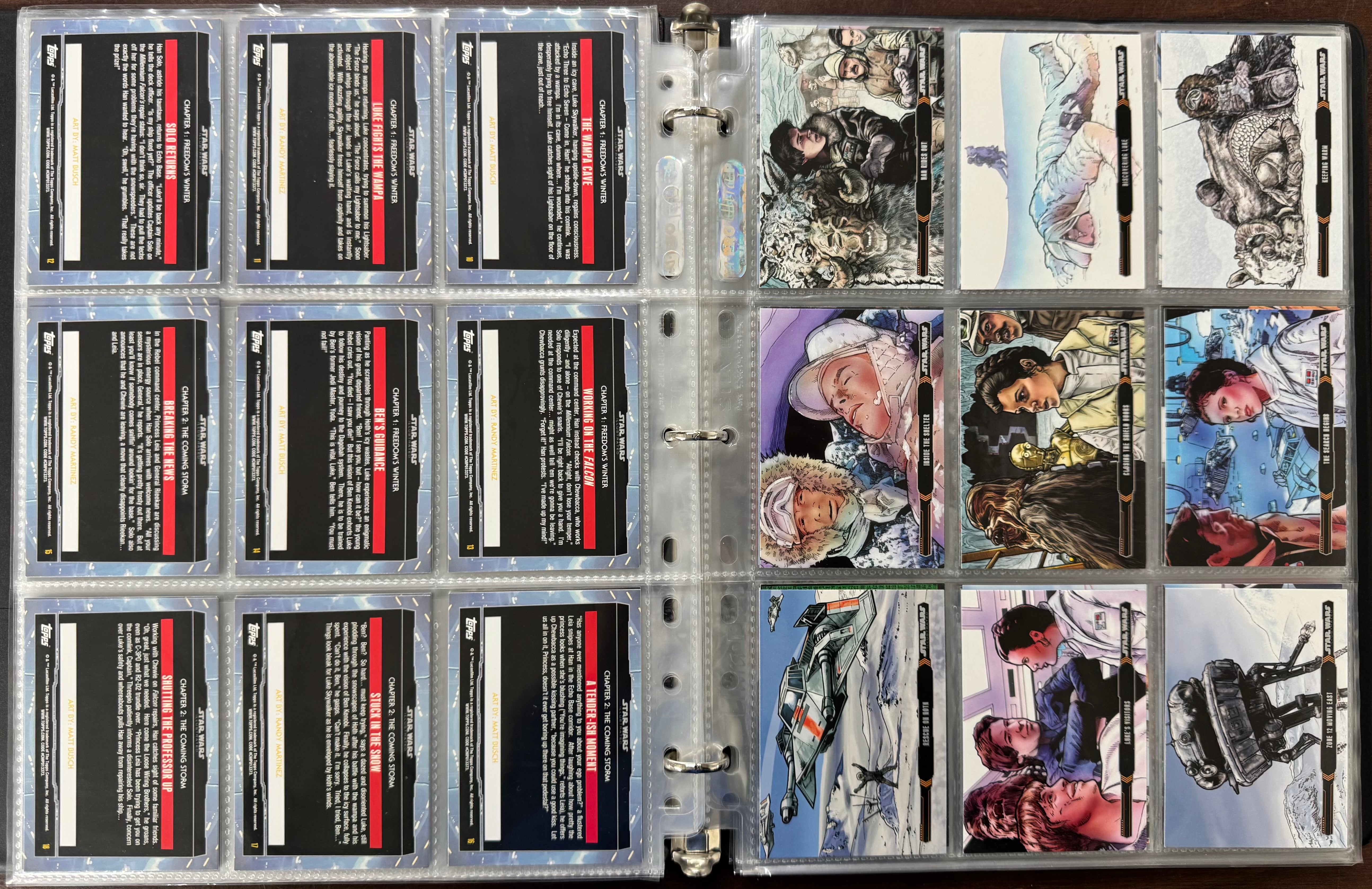 2013 Topps Star Wars Illustrated New Hope and Empire Strikes Back Complete Sets