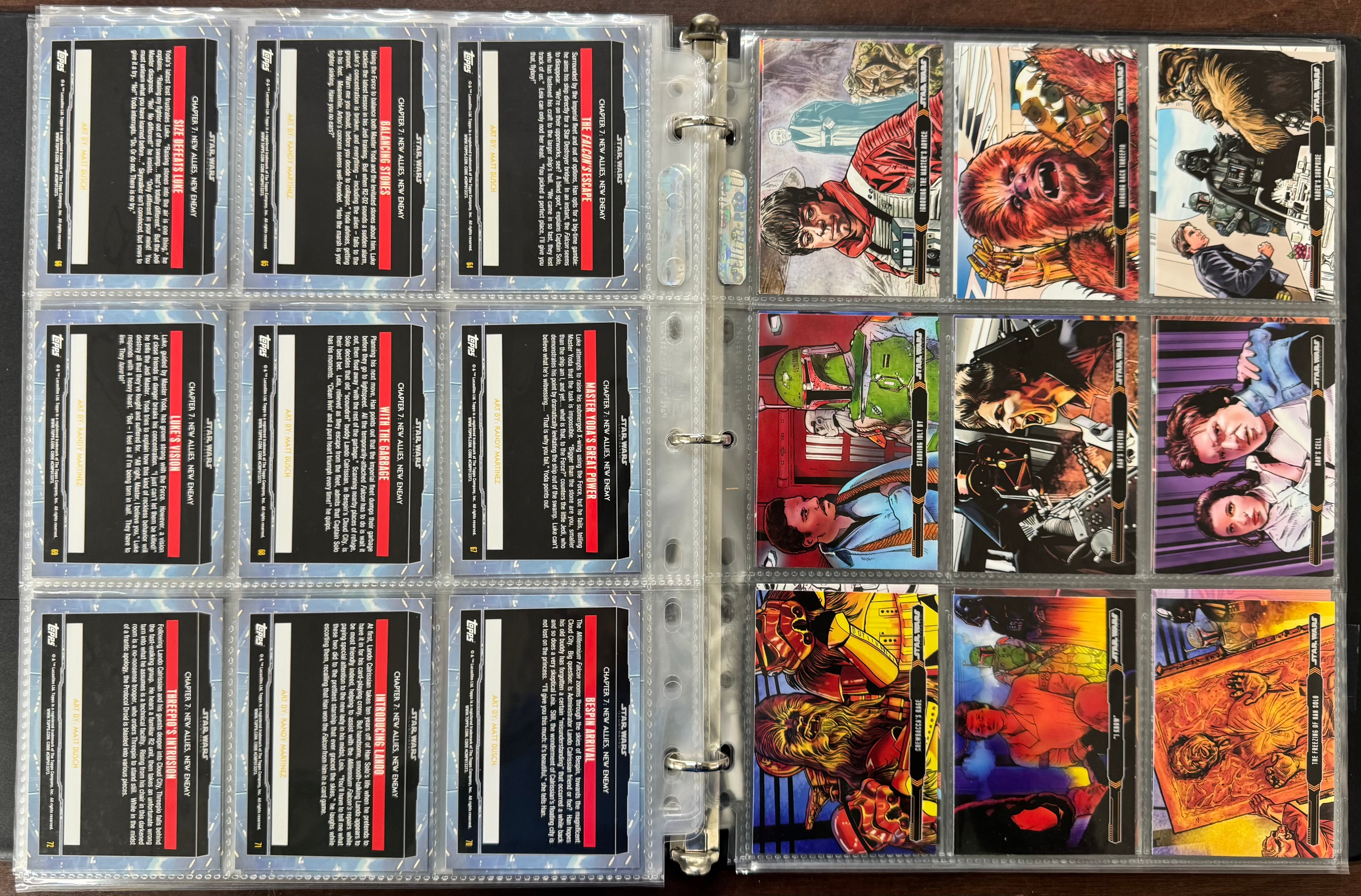 2013 Topps Star Wars Illustrated New Hope and Empire Strikes Back Complete Sets
